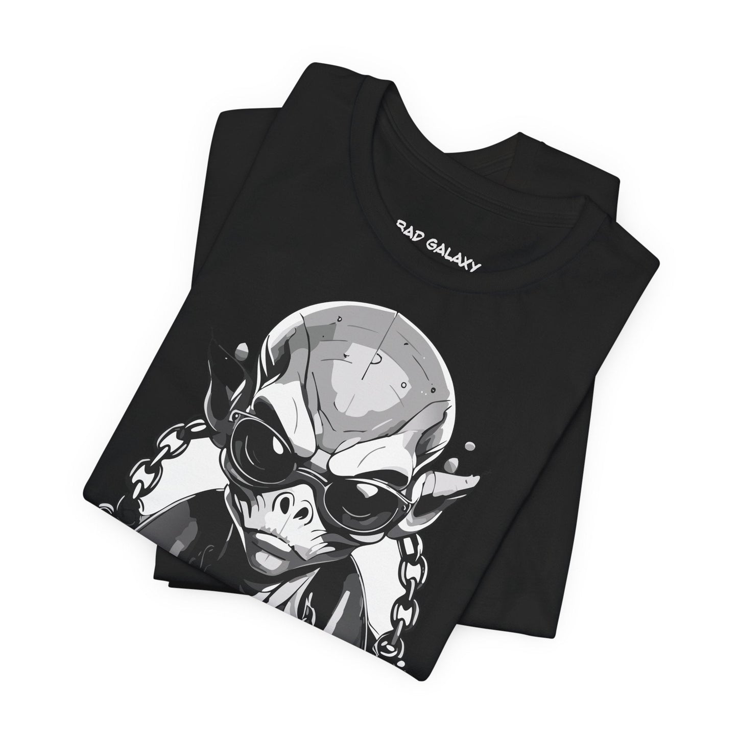 Graphic Cotton T Shirt Unisex Short Sleeve Alien Artwork By Bad Galaxy Premium Everyday Wear