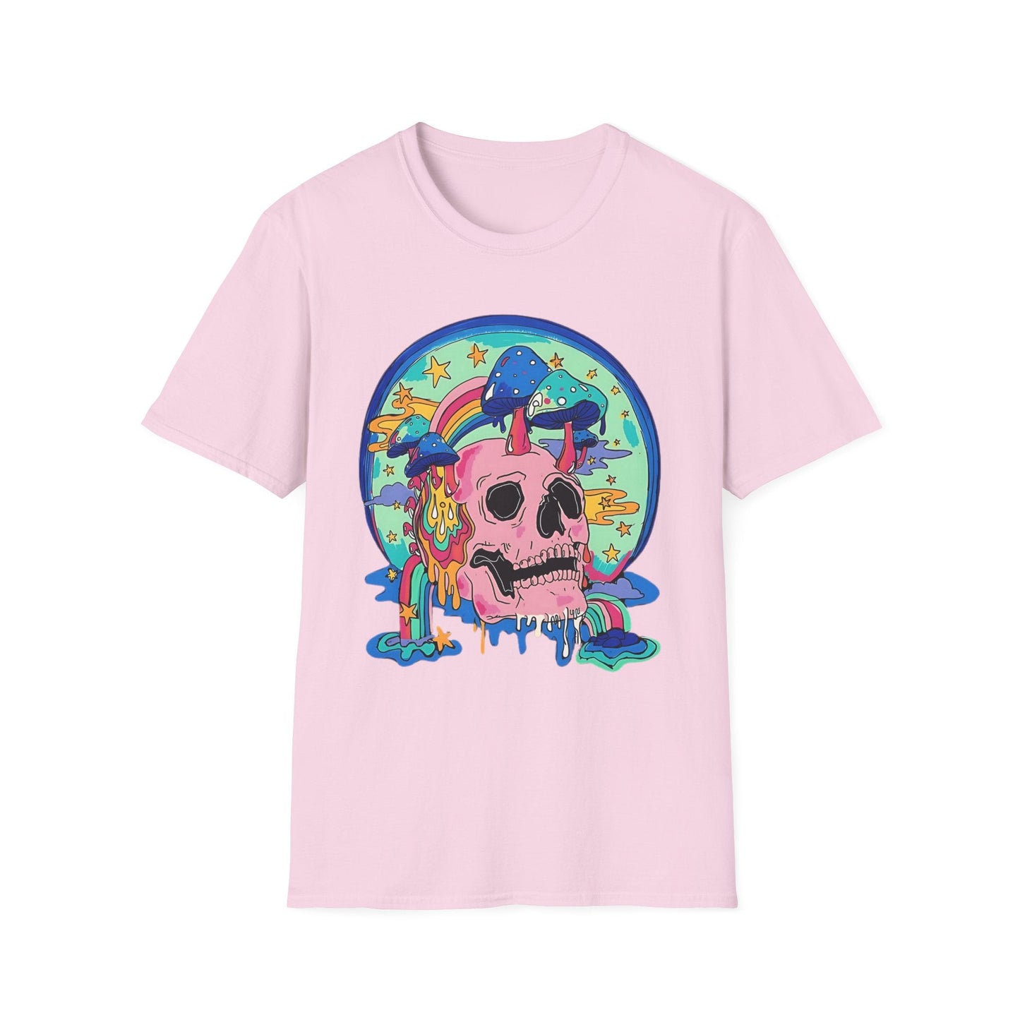 Skull Graphic Tee Unisex Gildan Softstyle 64000 100 Cotton Short Sleeve Shirt Art Design