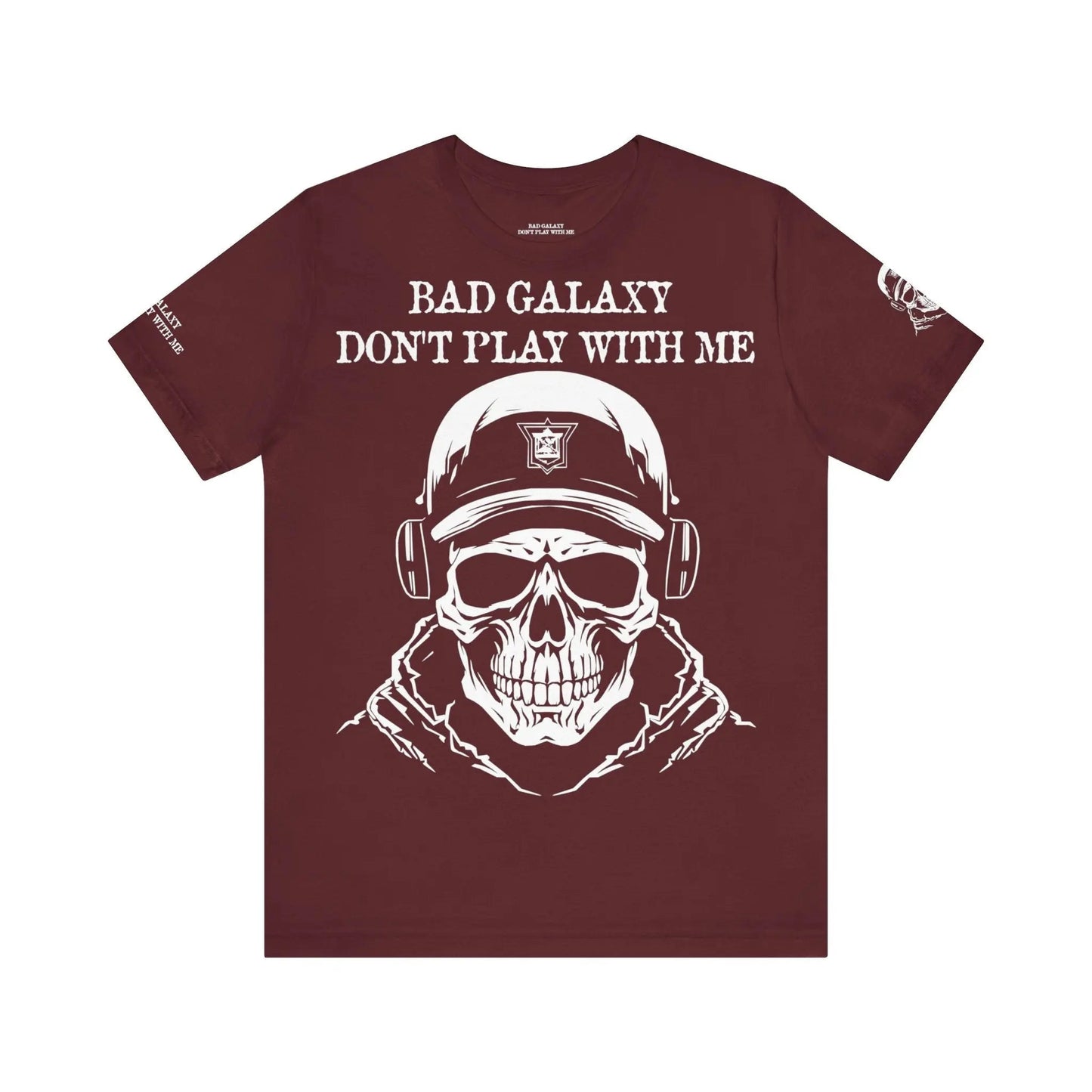 Bad Galaxy Skull T Shirt Made To Order 100 Percent Cotton Eco Friendly Inks USA Designed