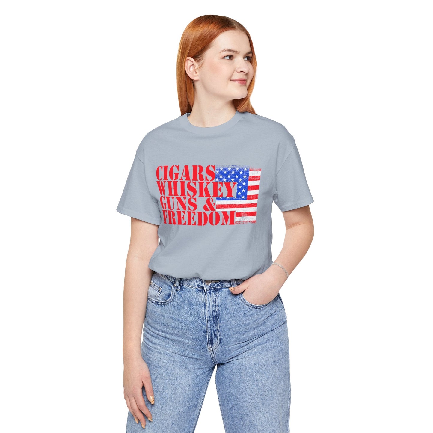 American Flag Graphic Unisex Cotton T-Shirt a2