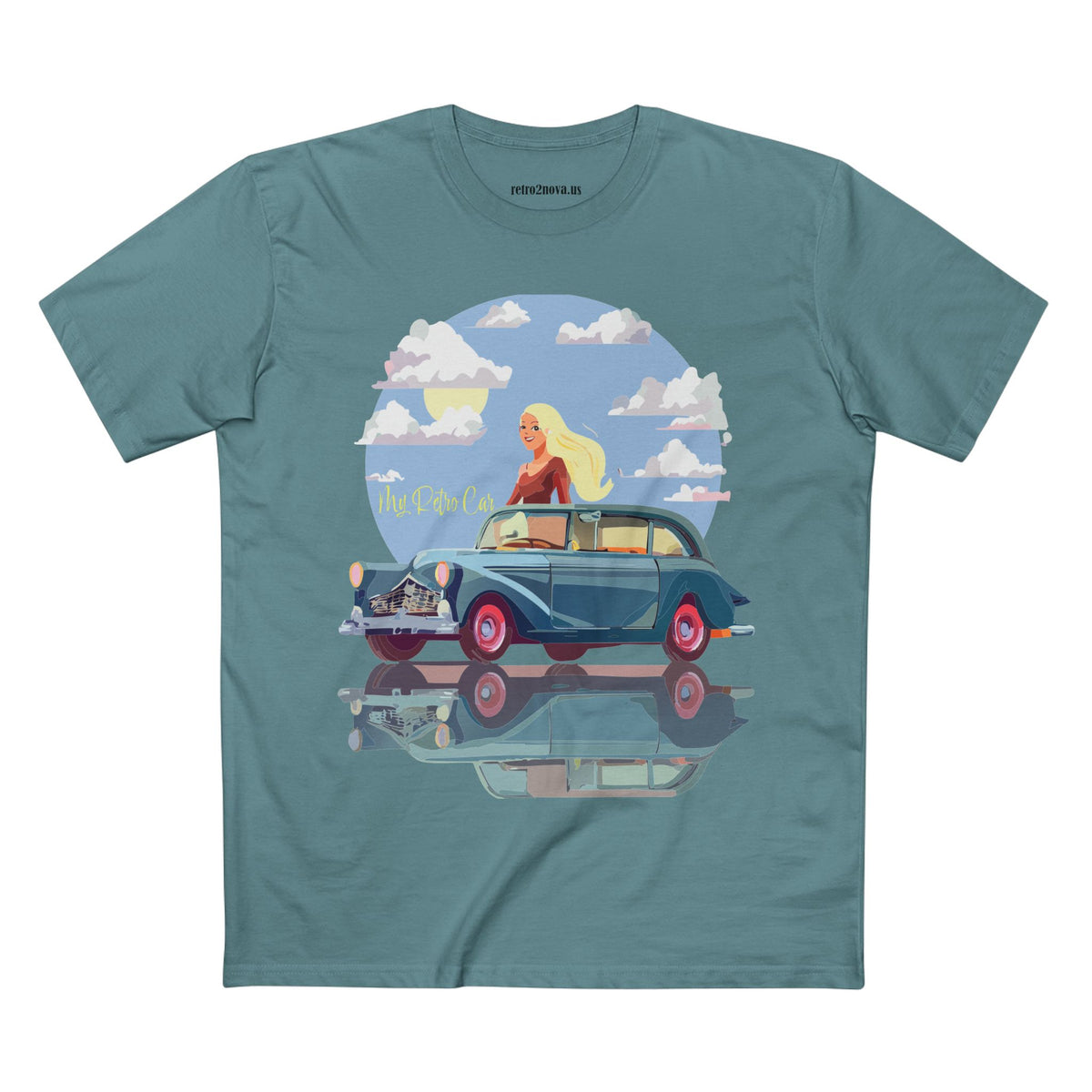 Retro Car Vintage Graphic Tee Staple Unisex 100 Cotton Tee Shirt - RC-12