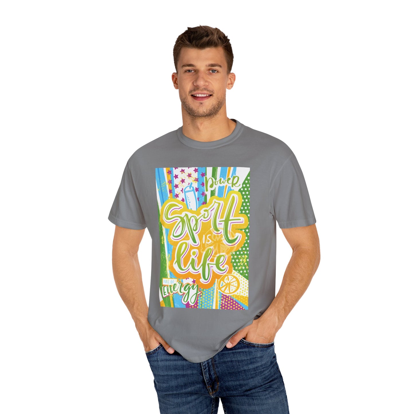 Unisex T-shirt with sports art design