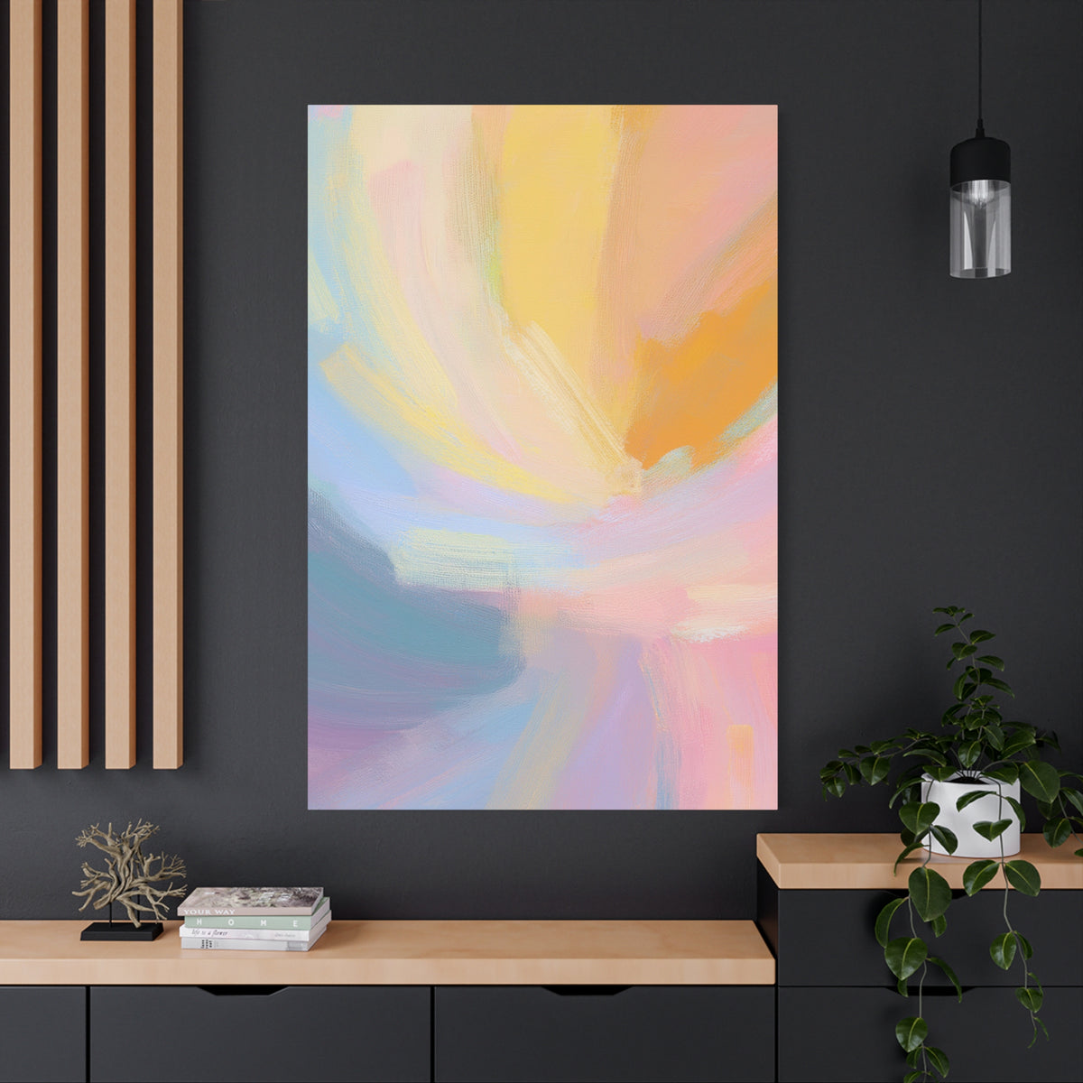 Abstract Pastel Painting Print Canvas 20x24,20x30,24x30 24x32,24x36,30x40 32x48,36x48,40x60 Pine-Wood Inner Frame ABS-95