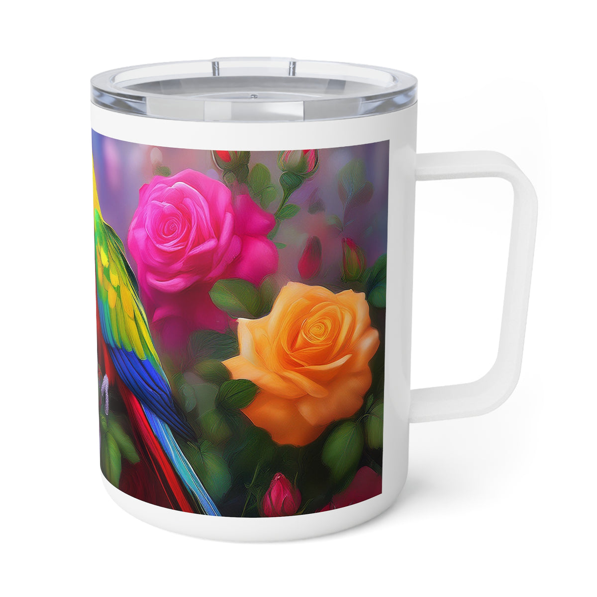 23 Art Design Insulated Coffee Mug Clear Lid 10oz Insulated Coffee Mug 10oz