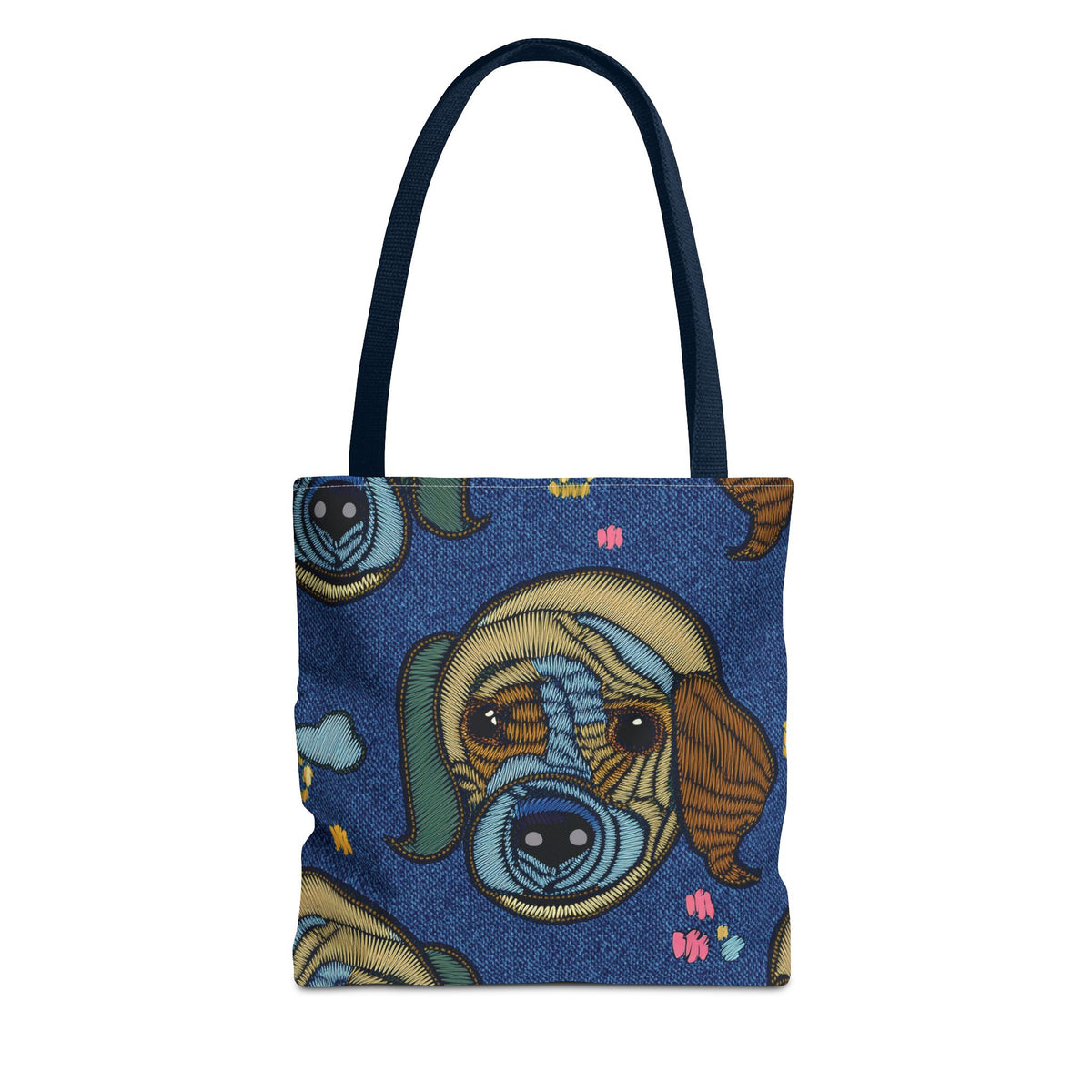 Denim Fabric Imitation Print Unisex Canvas Bag Poly Spun 3 Sizes Tote Bag 191-11