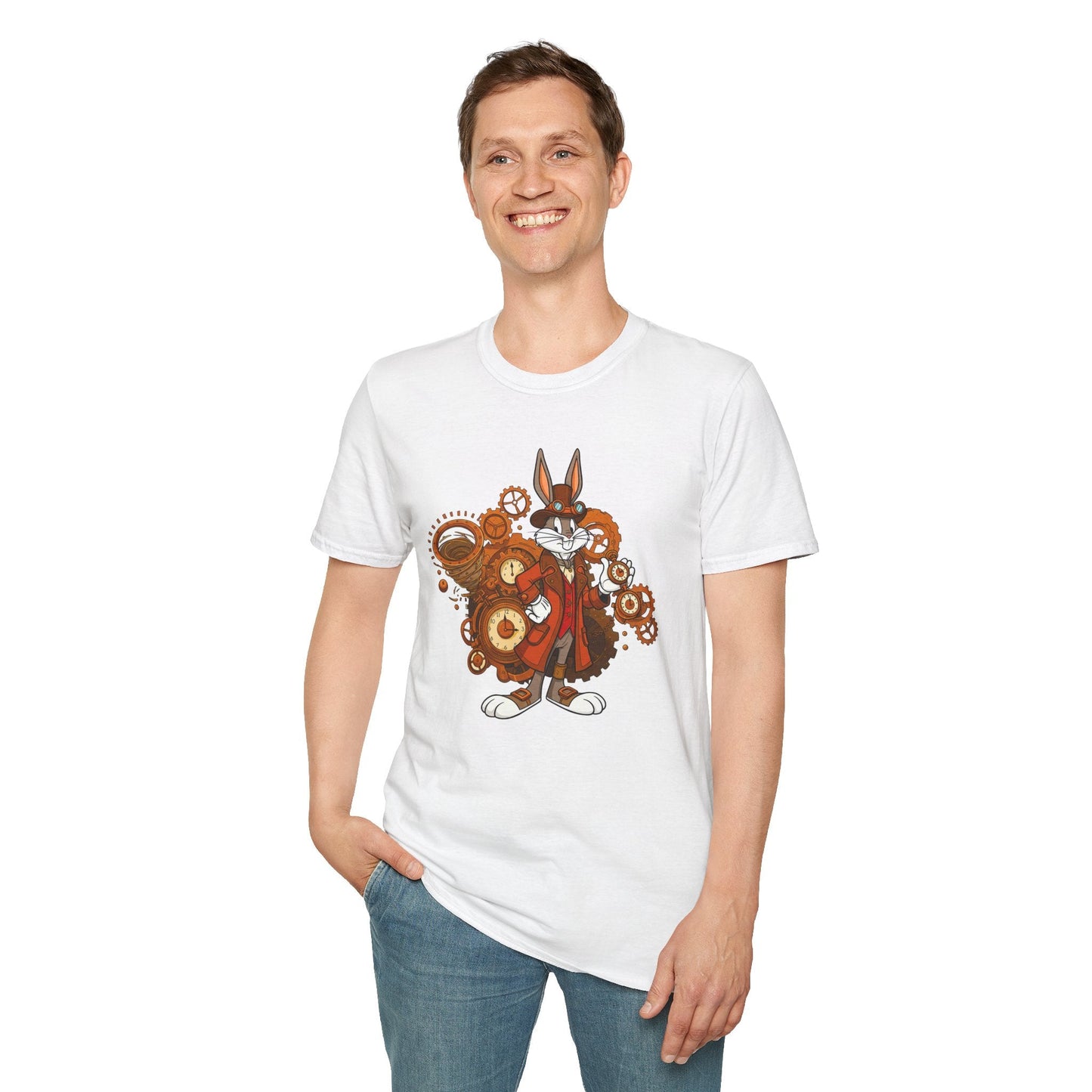 Bugs Bunny T Shirt Cartoon Tee Unisex Softstyle 100 Percent Cotton Gildan 64000 Tee