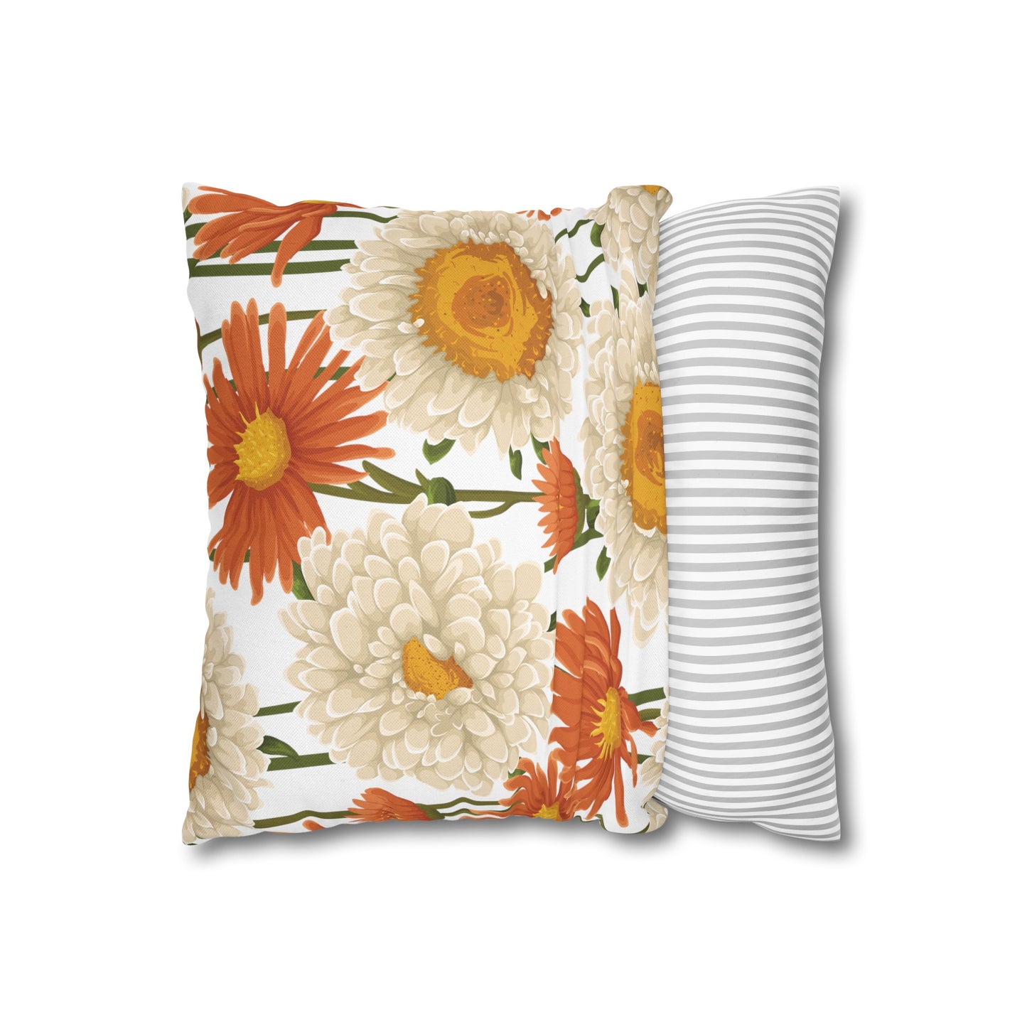 Funda de almohada de poliéster con diseño floral