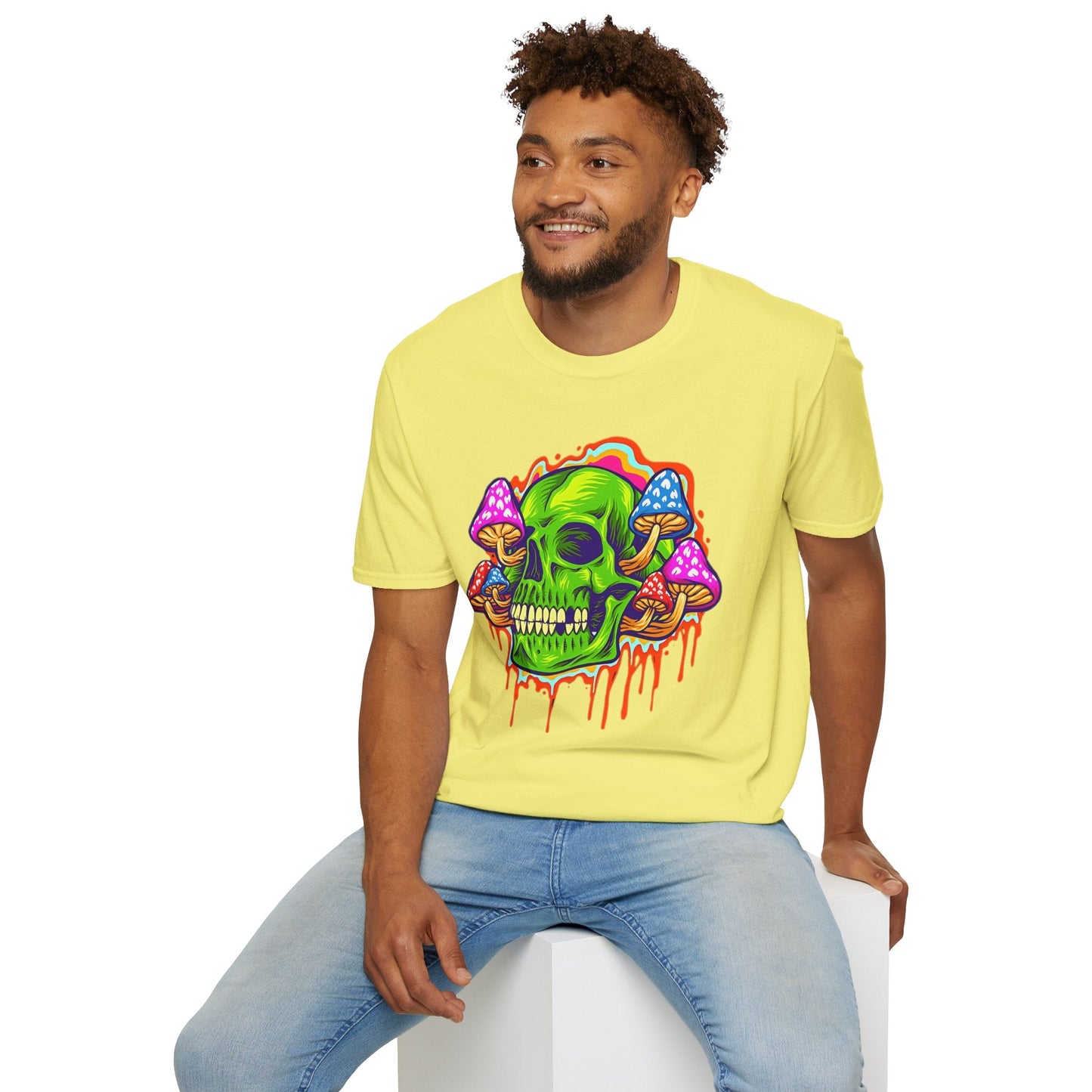 Skull Tee Shirt Unisex Skeleton Shirt With Skull Design Gildan Softstyle 64000 Cotton Tee