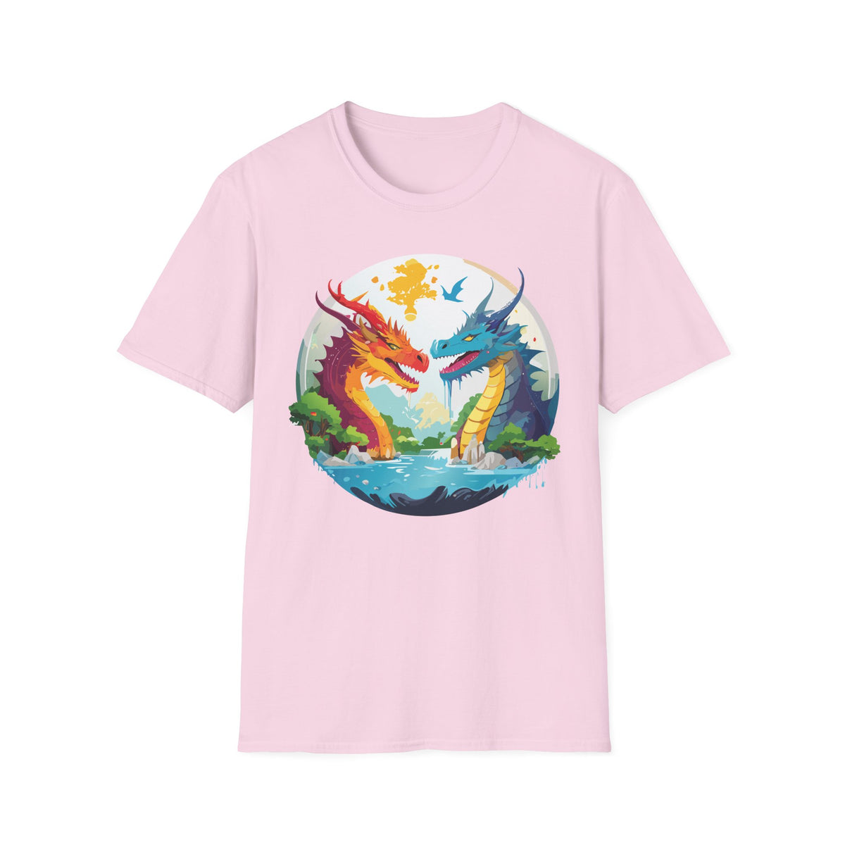 Dragon Graphic Tee Gildan Unisex 100 Cotton Tee Shirt with Animals Design h19