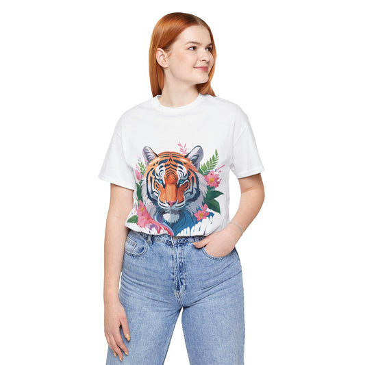 Tiger Graphic Unisex 100 Cotton Vintage Art with Animal Tee 14