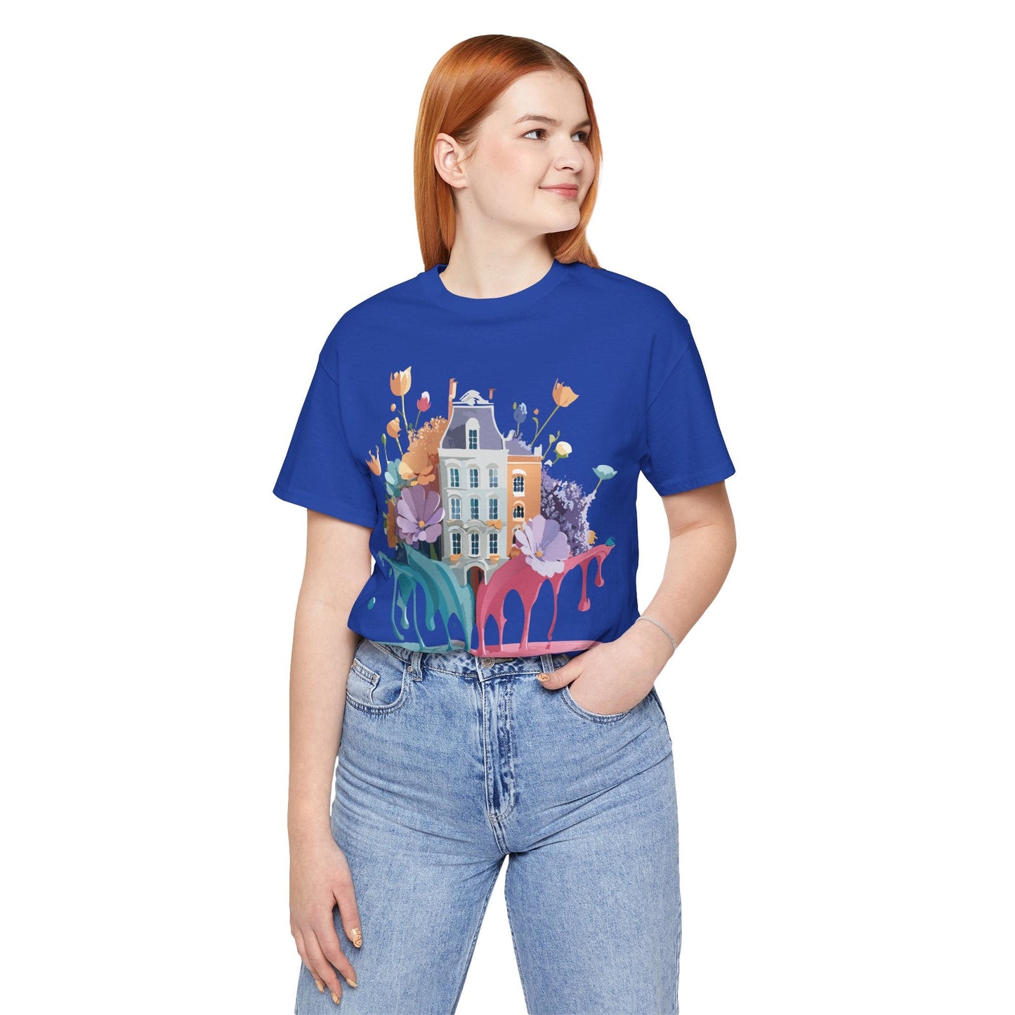 Adelpha Vintage Amsterdam Graphic Tee For Everyday Casual Wear Unisex Short Sleeve Shirt