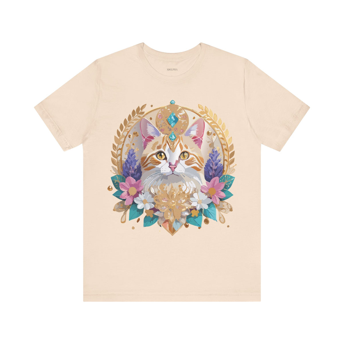Medallion Graphic Unisex Cotton Bella+Canvas Tee with Art Design d40