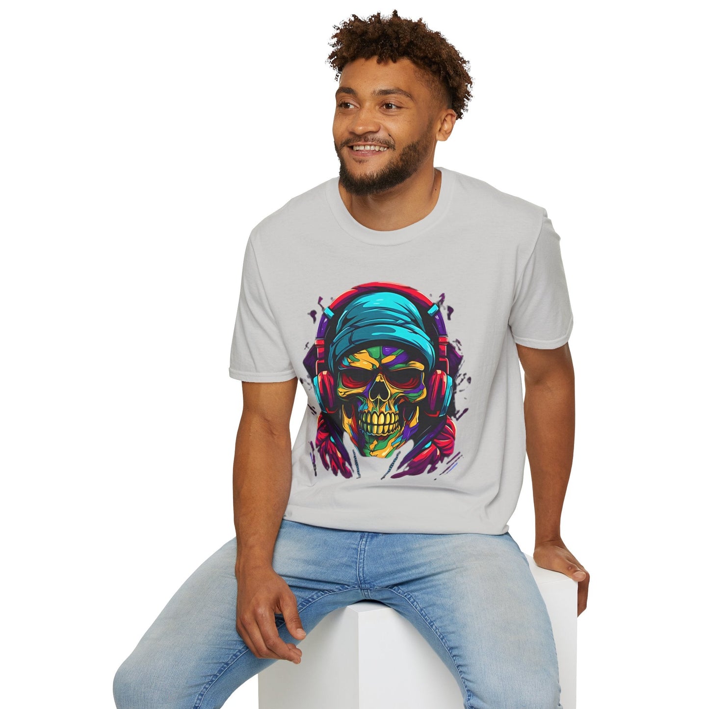 Skull Graphic Unisex Cotton T-shirt with Skeleton Artwork Design 24