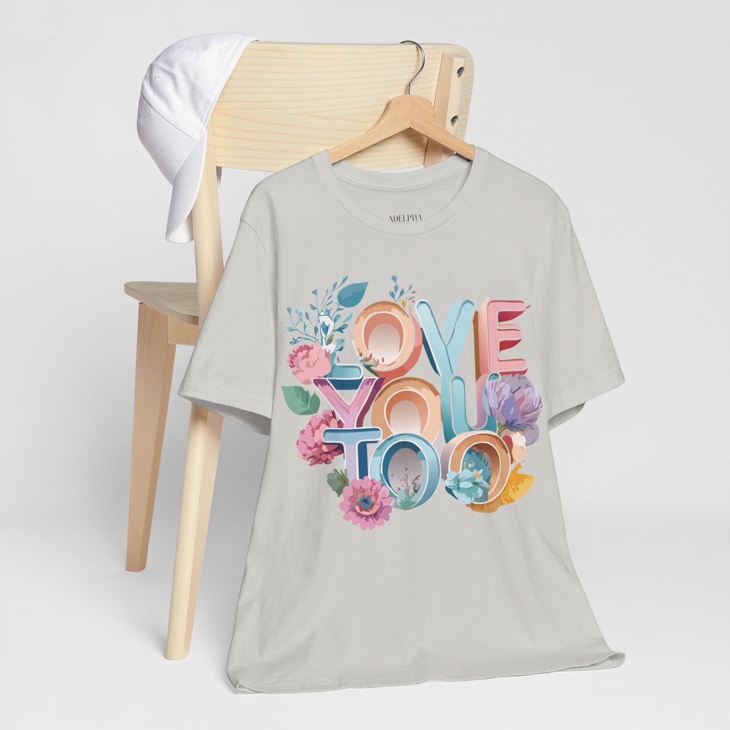 Valentine Day Graphic Unisex 100 Cotton Vintage Artwork with Love and Flower Design Tee 39