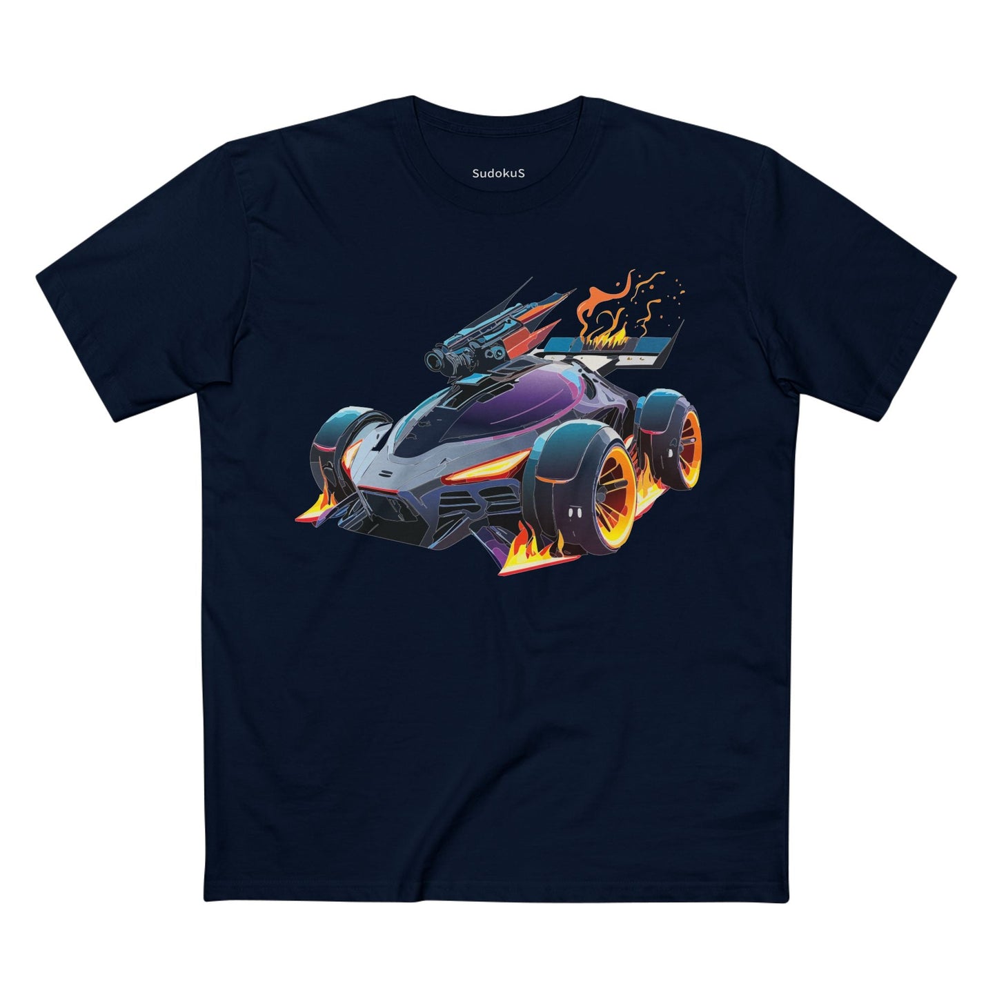 Car Graphic Unisex 100 Cotton Staple Tee 3