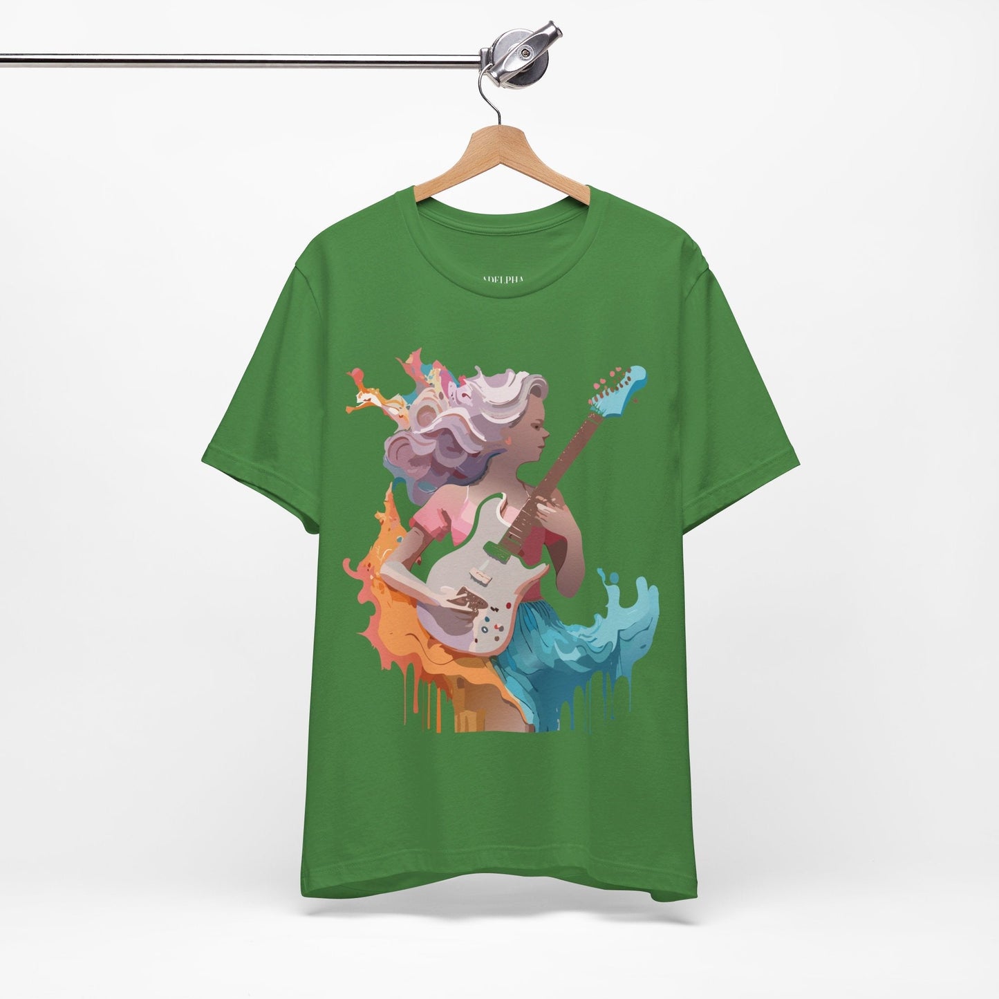 Adelpha Vintage Music Graphic Tee Unisex Short Sleeve Jersey Shirt for Everyday Wear