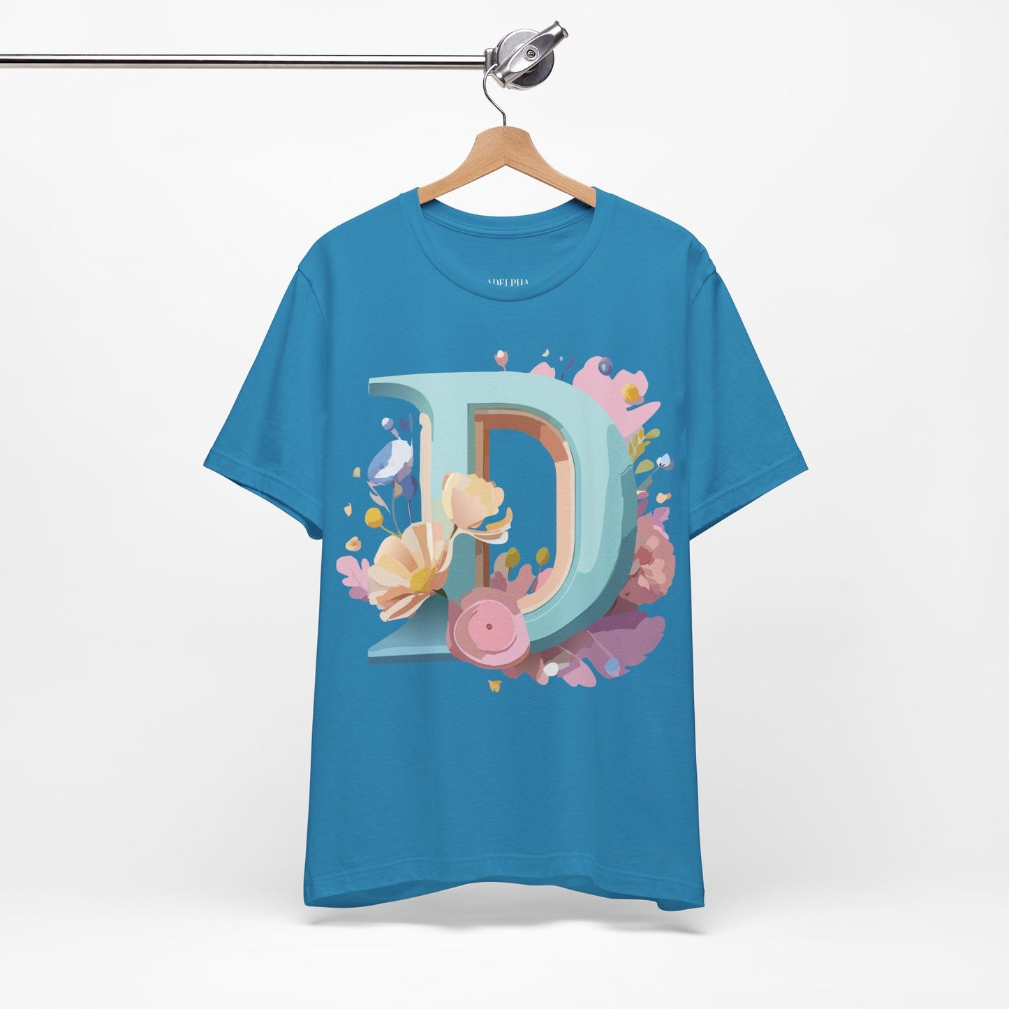 Adelpha Vintage Letter D Shirt Unisex Graphic Tee for Everyday Comfort and Style