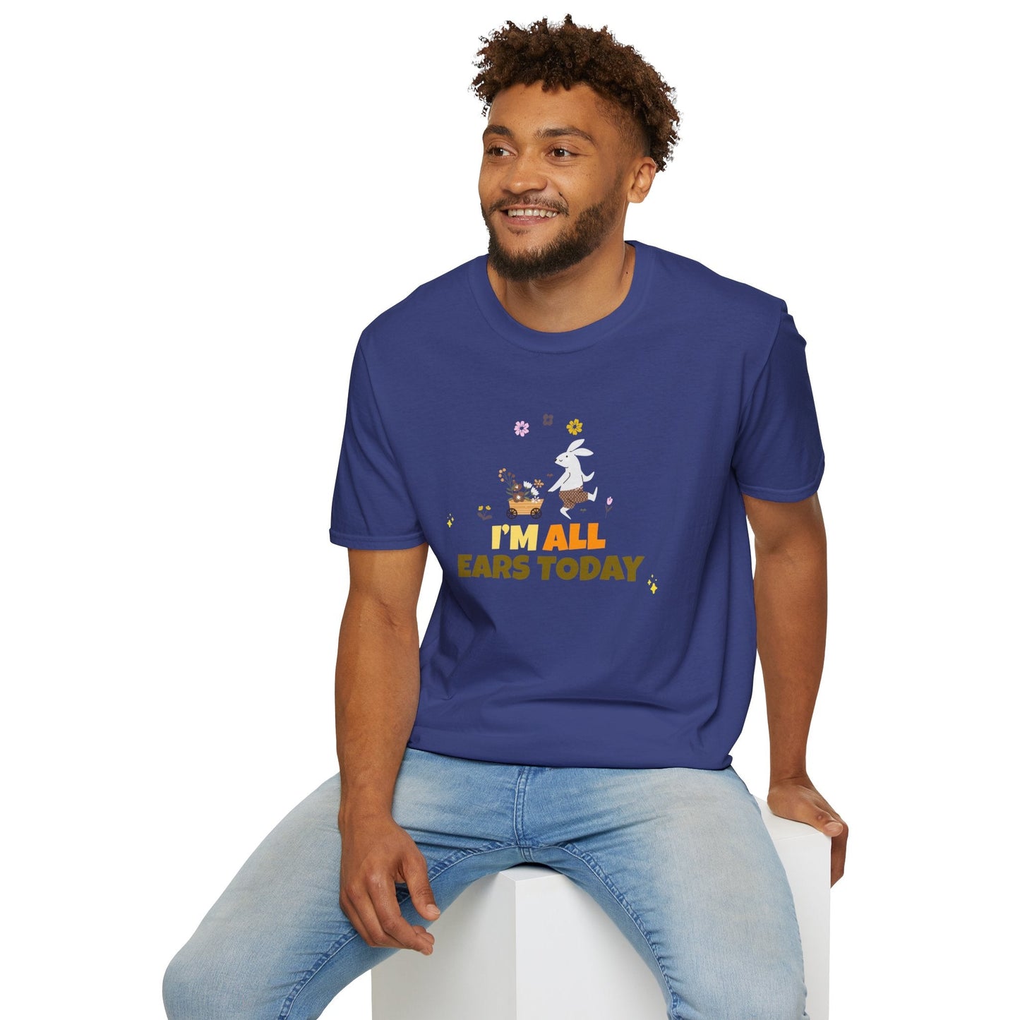 Easter Bunny T Shirt Unisex Gildan Softstyle Tee 100 Percent Ring Spun Cotton Easter Design