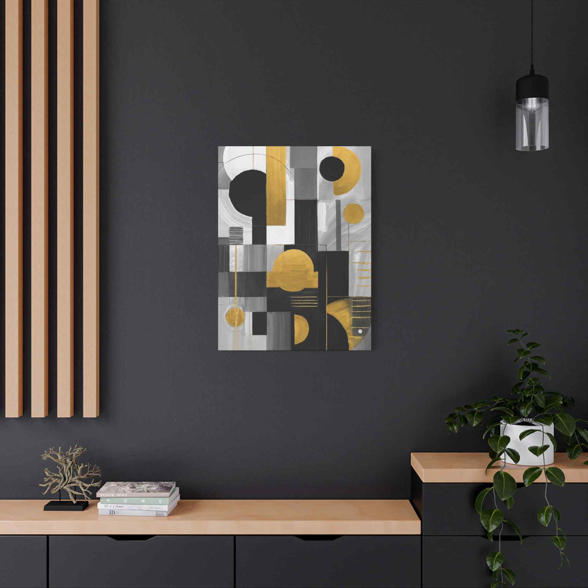 Black Abstract Painting Print Canvas 20x24,20x30,24x30, 24x32,24x36,30x40, 32x48,36x48,40x60 Pine-Wood Inner Frame ABS-19