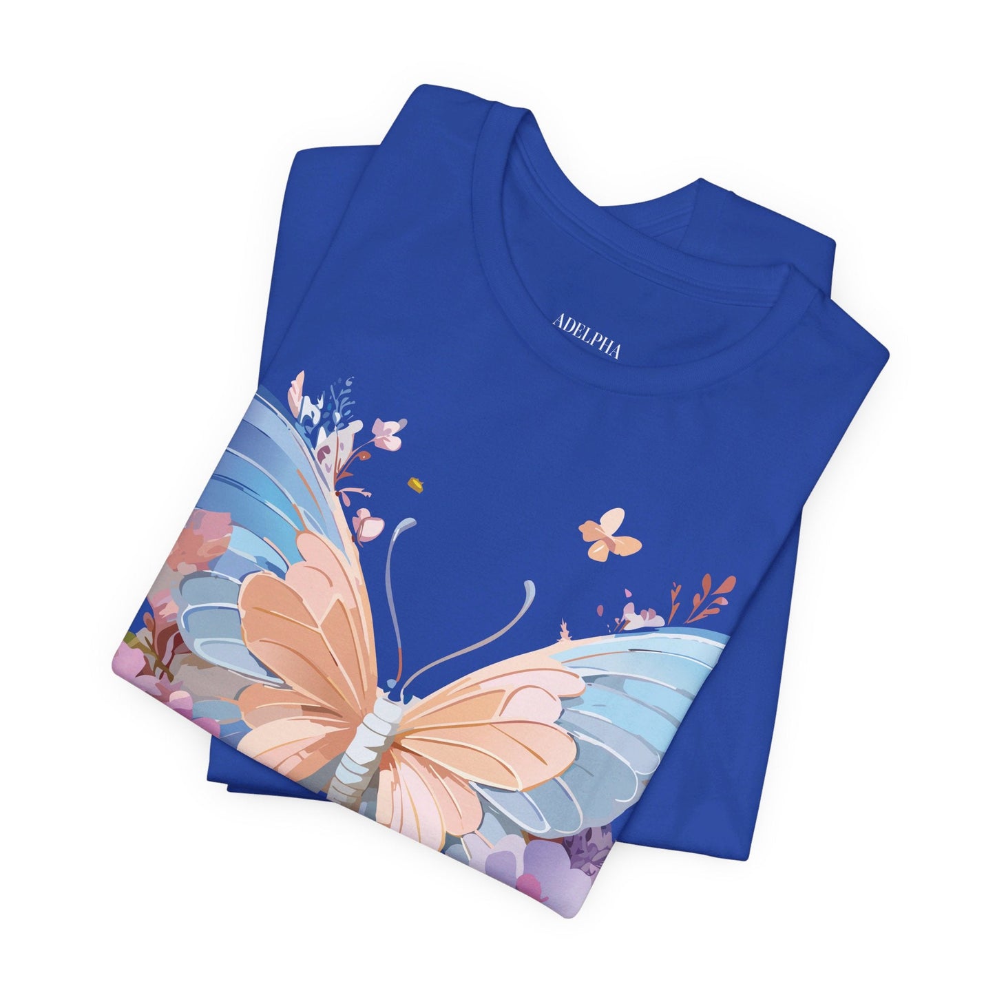 Butterfly Graphic Unisex 100 Cotton Lightweight Vintage Floral Design Jersey Tee 2