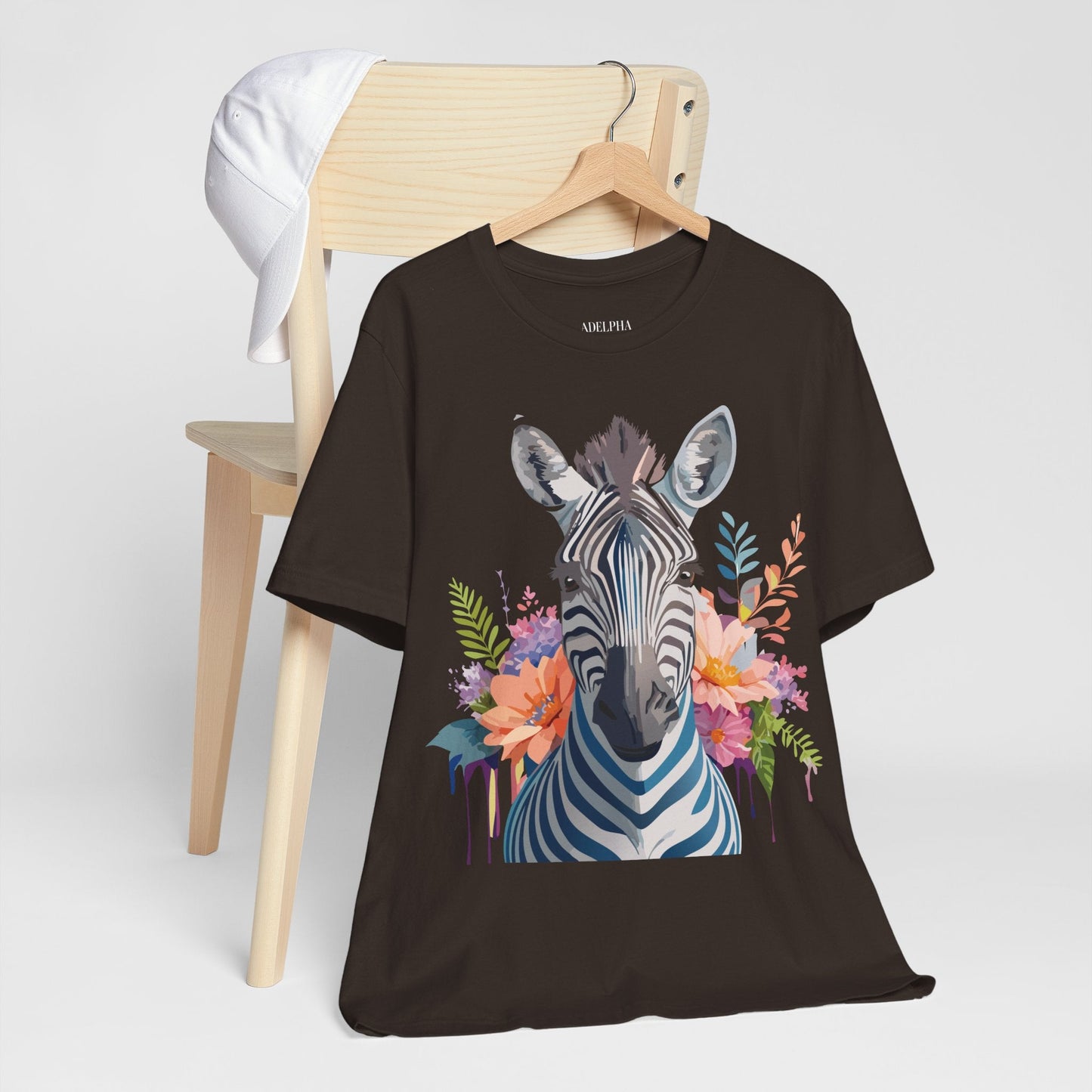 Zebra Graphic Unisex 100 Cotton Vintage Animal Art T-Shirt 1