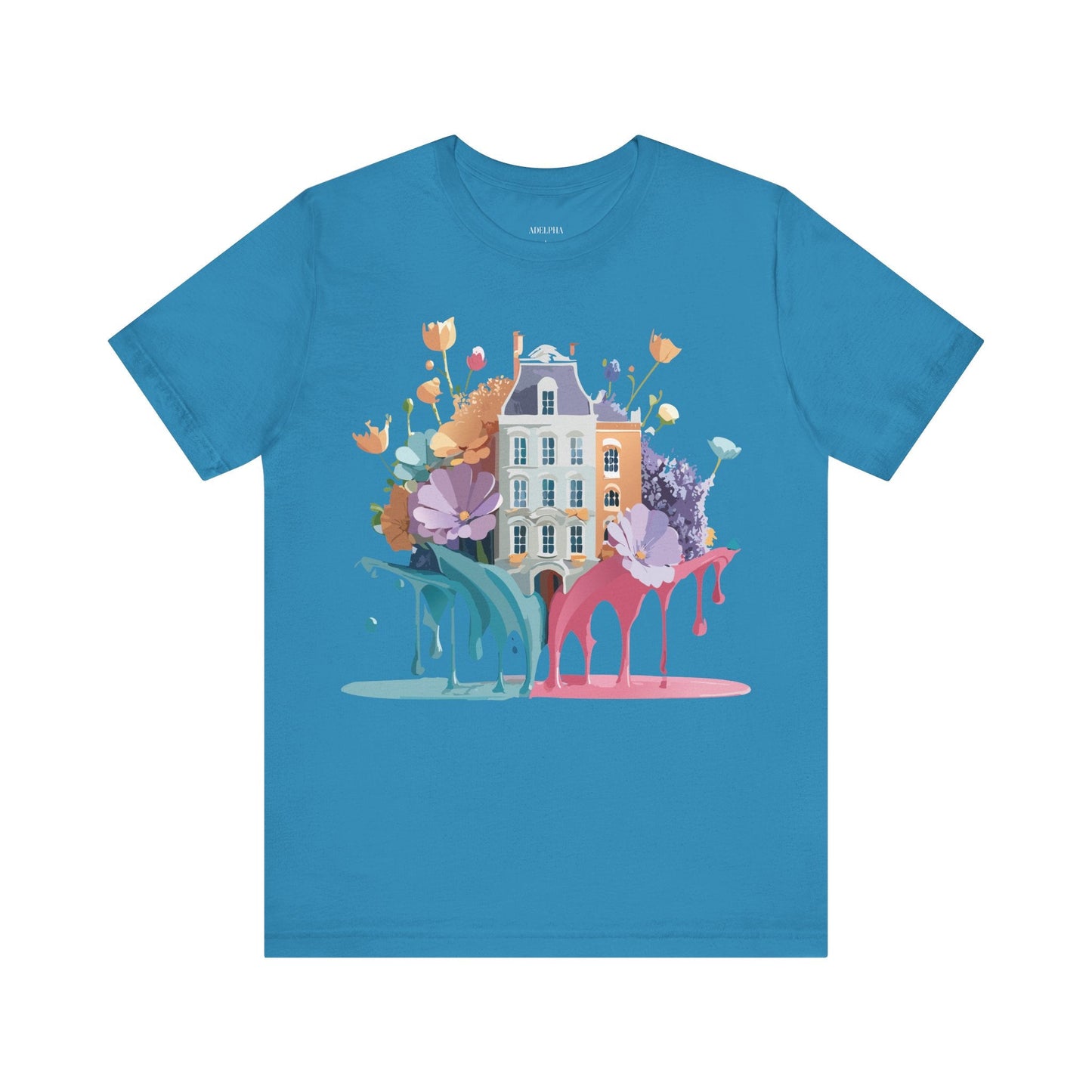 Adelpha Vintage Amsterdam Graphic Tee For Everyday Casual Wear Unisex Short Sleeve Shirt