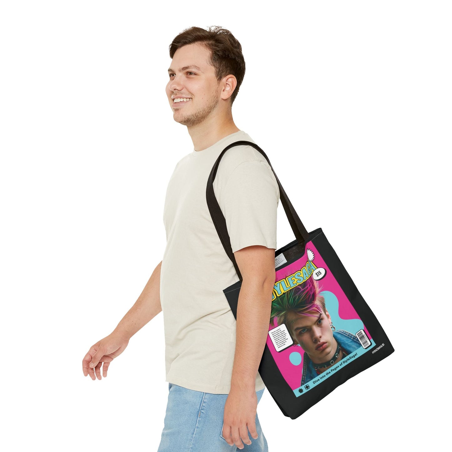 Magazine Cover Canvas Tote Bag By Retro2Nova Durable Everyday Carry Accessory Bold Vintage Inspired