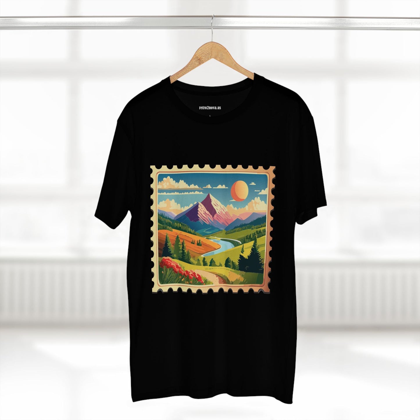 Stamp Shirt Postage Stamp Shirt PS36 Unisex Premium Cotton Tee With Original Art Design Retro2Nova
