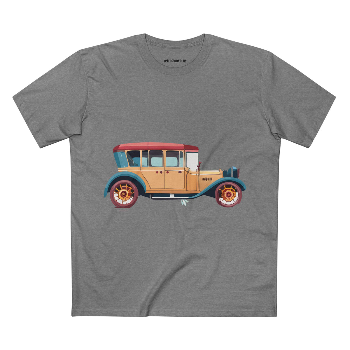 Retro Car Vintage Graphic Tee Staple Unisex 100 Cotton Tee Shirt - RC-5