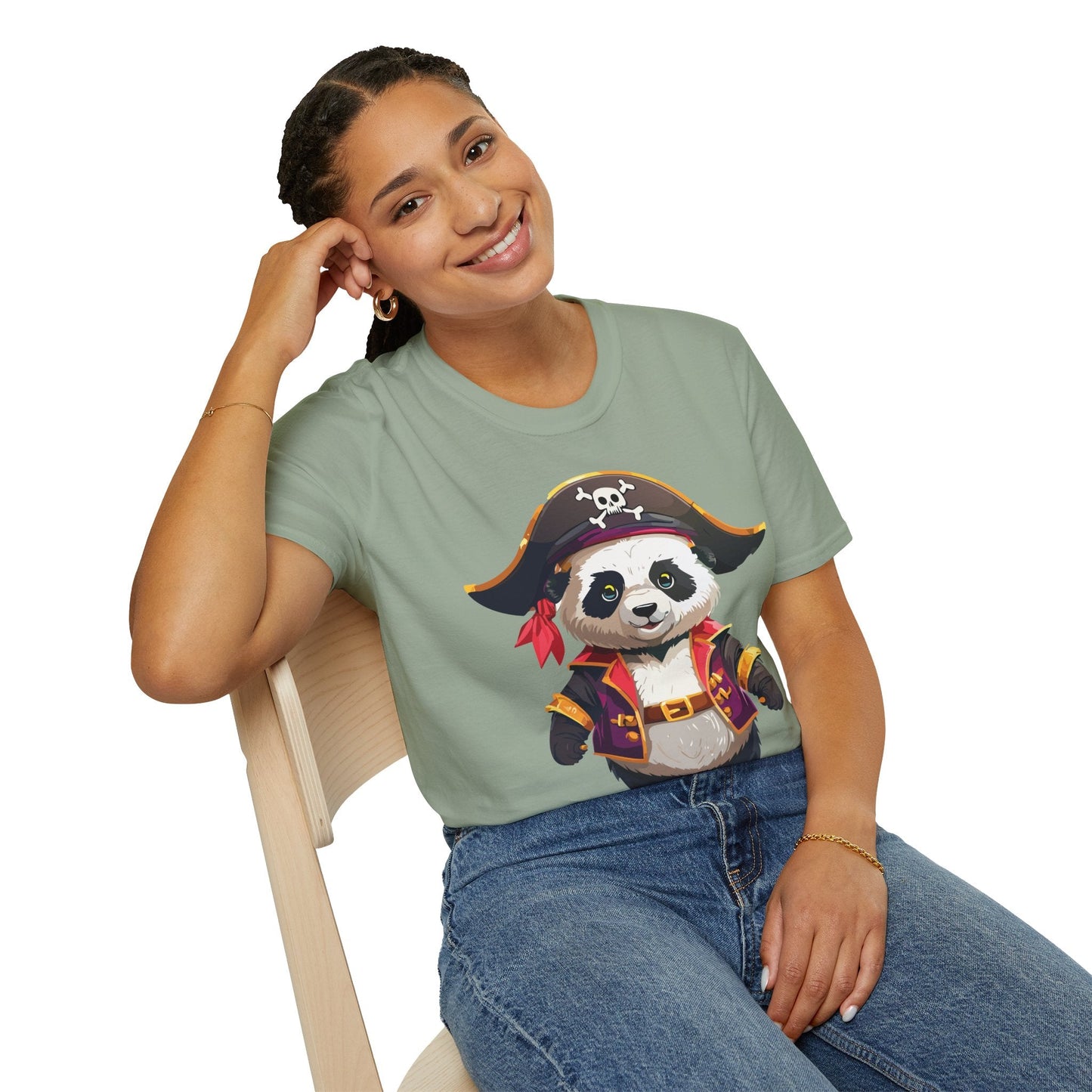 Panda Shirt Unisex Panda Tee Softstyle 64000 Gildan 100 Percent Cotton Animal Tee