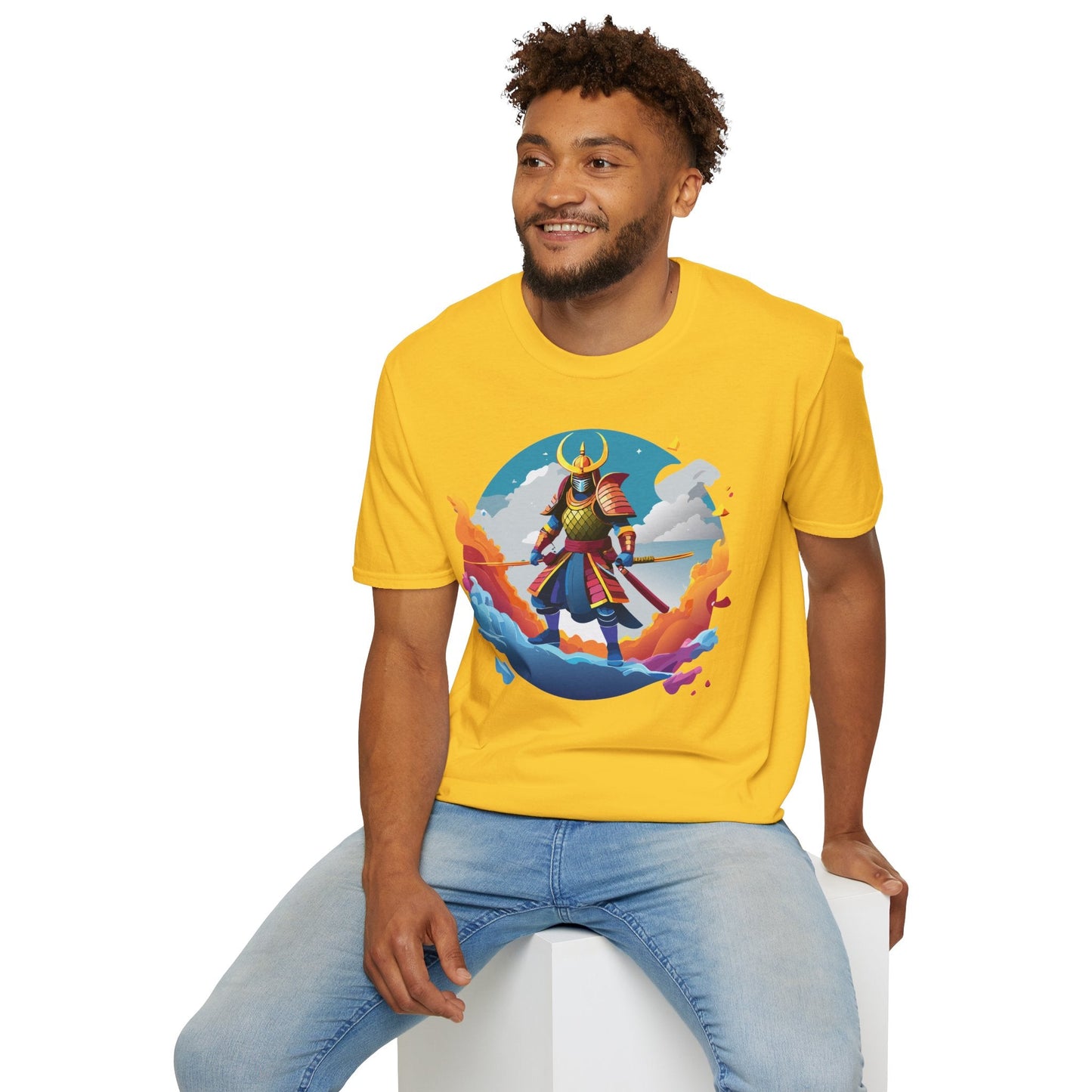 Samurai Shirt Unisex Gildan Softstyle 64000 Tee 100 Percent Ring Spun Cotton Lightweight