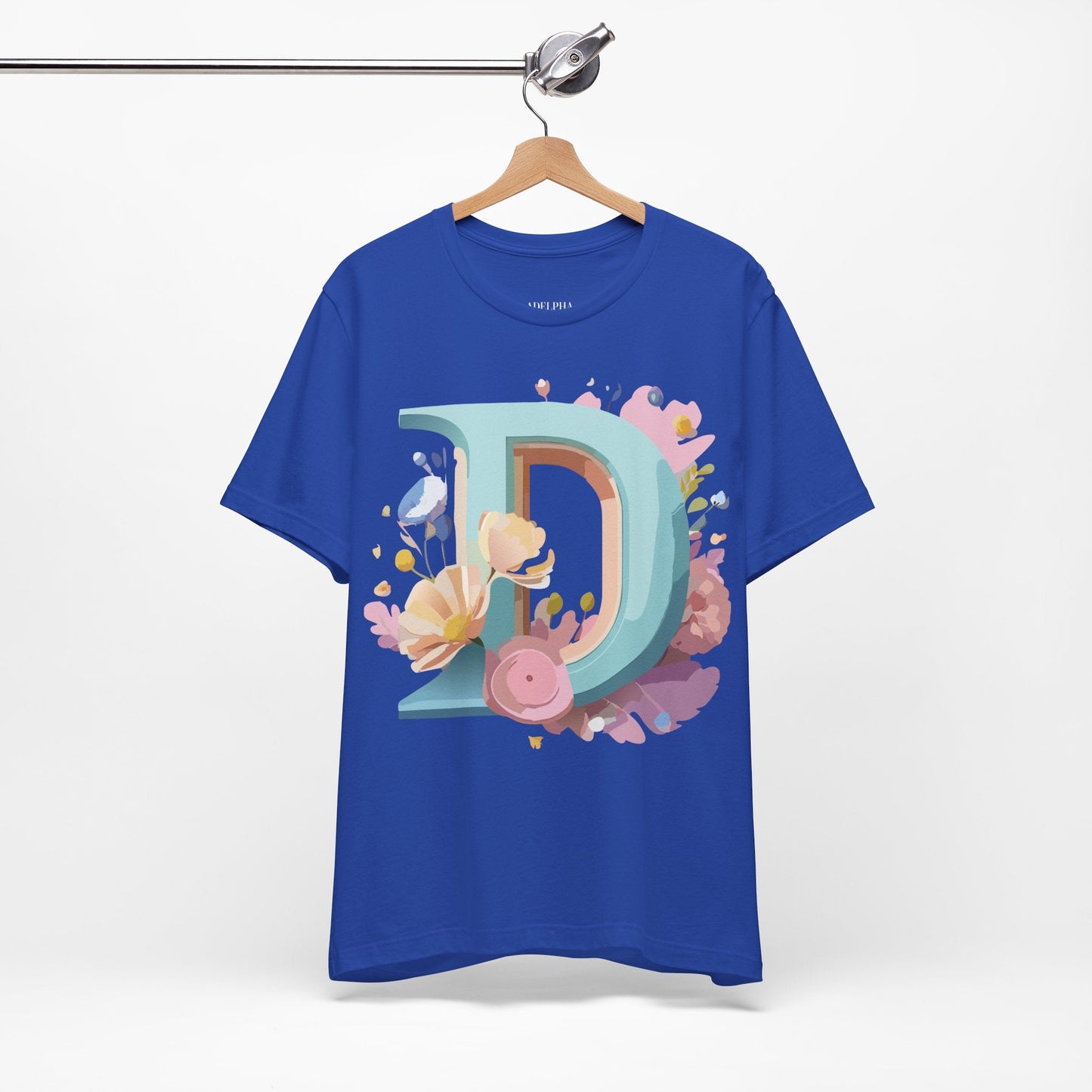 Adelpha Vintage Letter D Shirt Unisex Graphic Tee for Everyday Comfort and Style