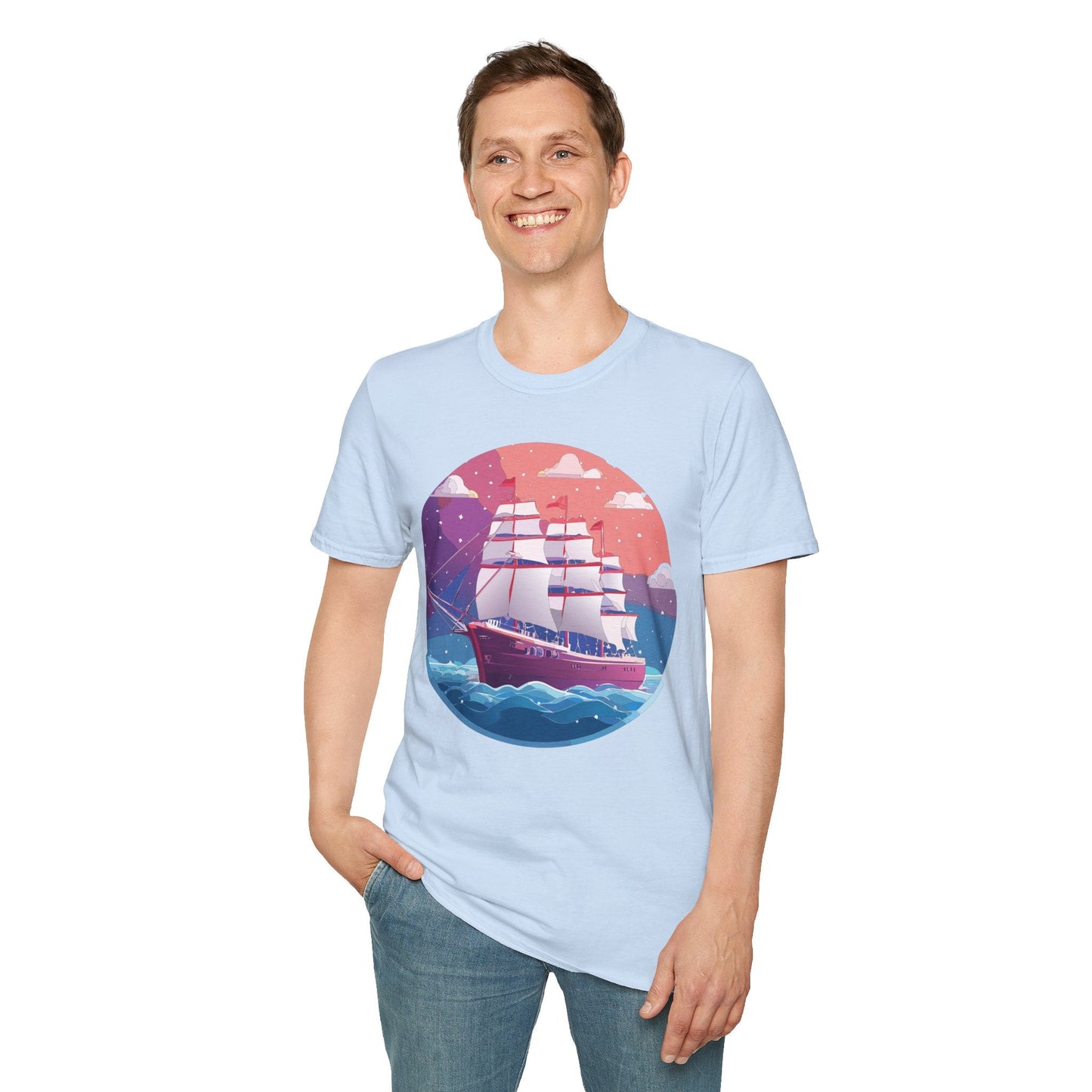 Unisex Gildan Softstyle 64000 T Shirt Ship Frigate Vessel Tee For Maritime Enthusiasts