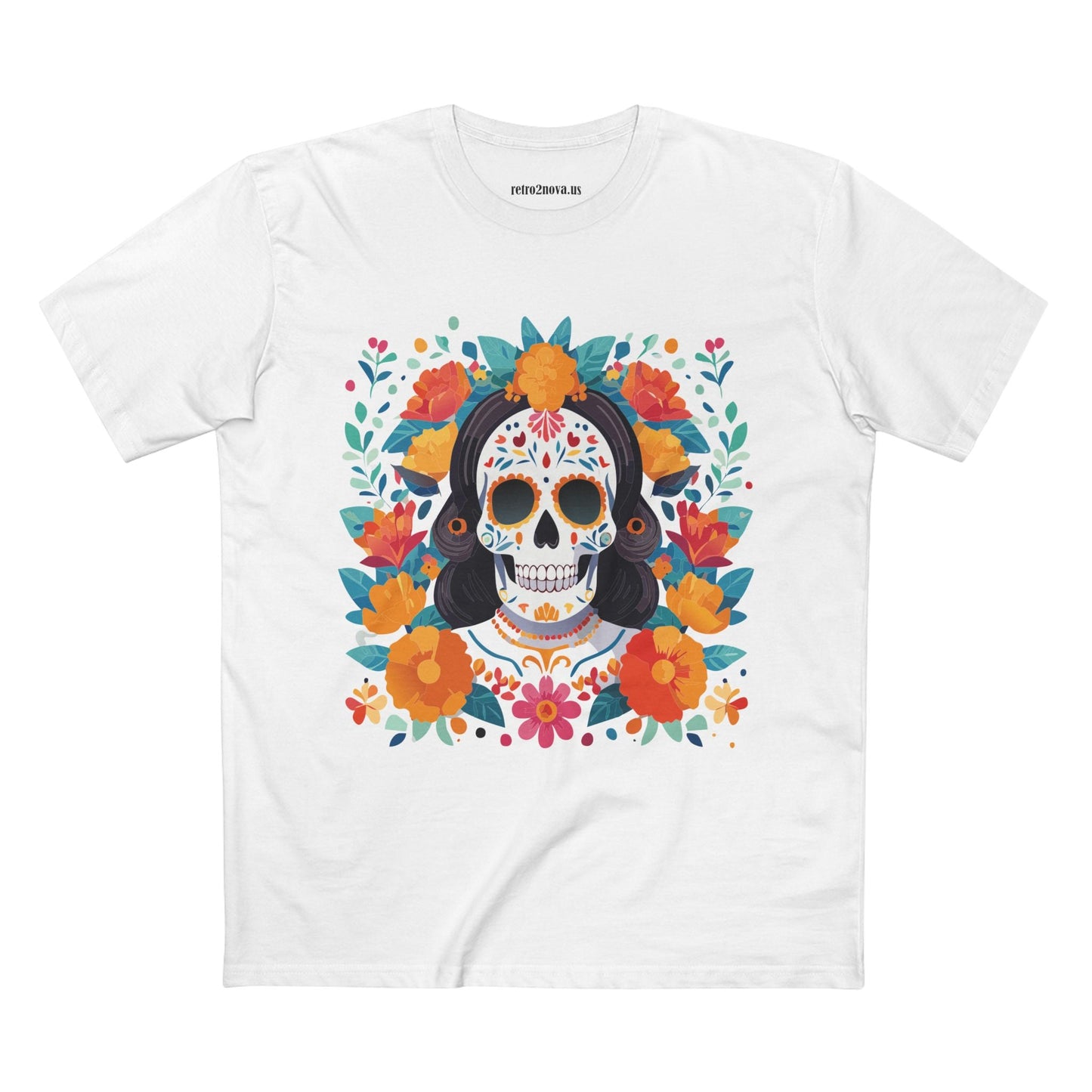 Retro2Nova Skull Shirt Unisex Skeleton Tee Premium Cotton Art Collection Design Edition
