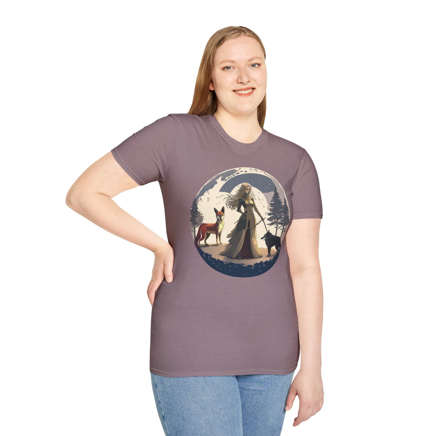 Womens Graphic T Shirt Art Design Tee Softstyle 64000 Gildan Unisex Short Sleeve