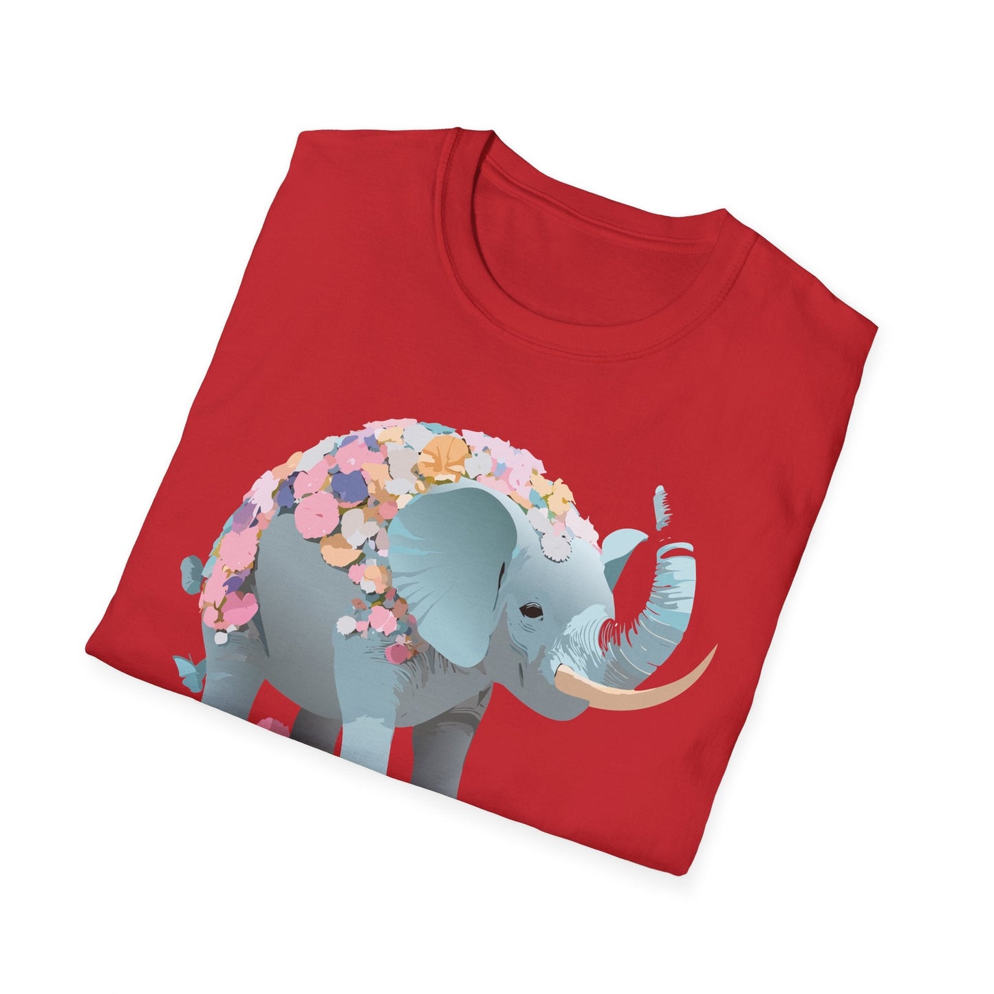 Elephant Graphic T Shirt Gildan Softstyle Unisex Cotton Tee With Elephant Print Design Artwork