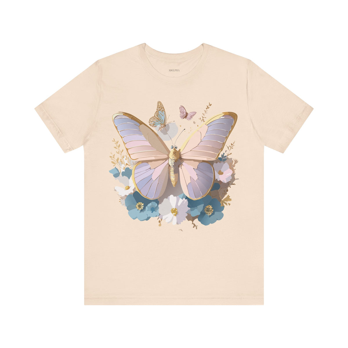 Butterfly Graphic Unisex Cotton Bella+Canvas Tee with Art Design n29