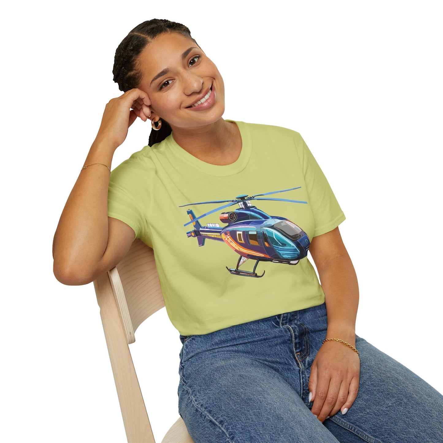 Chopper Helicopter Shirt Unisex T Shirt Softstyle 100 Percent Cotton Comfort Wear