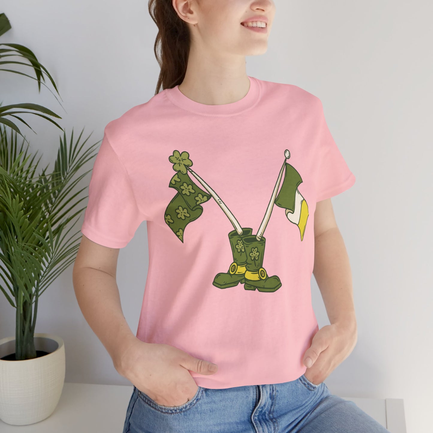 Unisex Cotton Tee Shirt with Lucky Prints