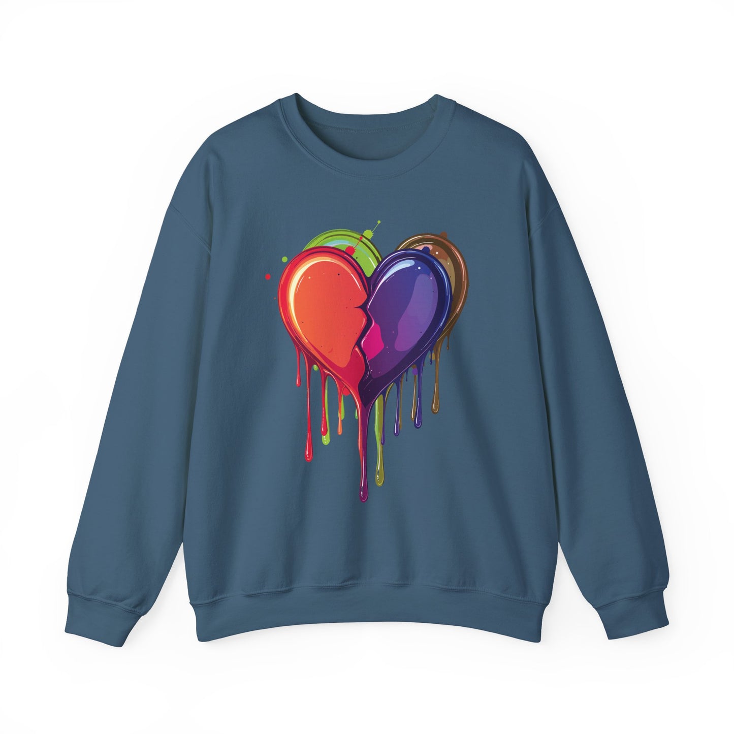 Double Bleeding Heart Sweatshirt, Big Heart Sweatshirt, Love Sweatshirt, Valentine's Day Sweatshirt, Heart Sweatshirt 119