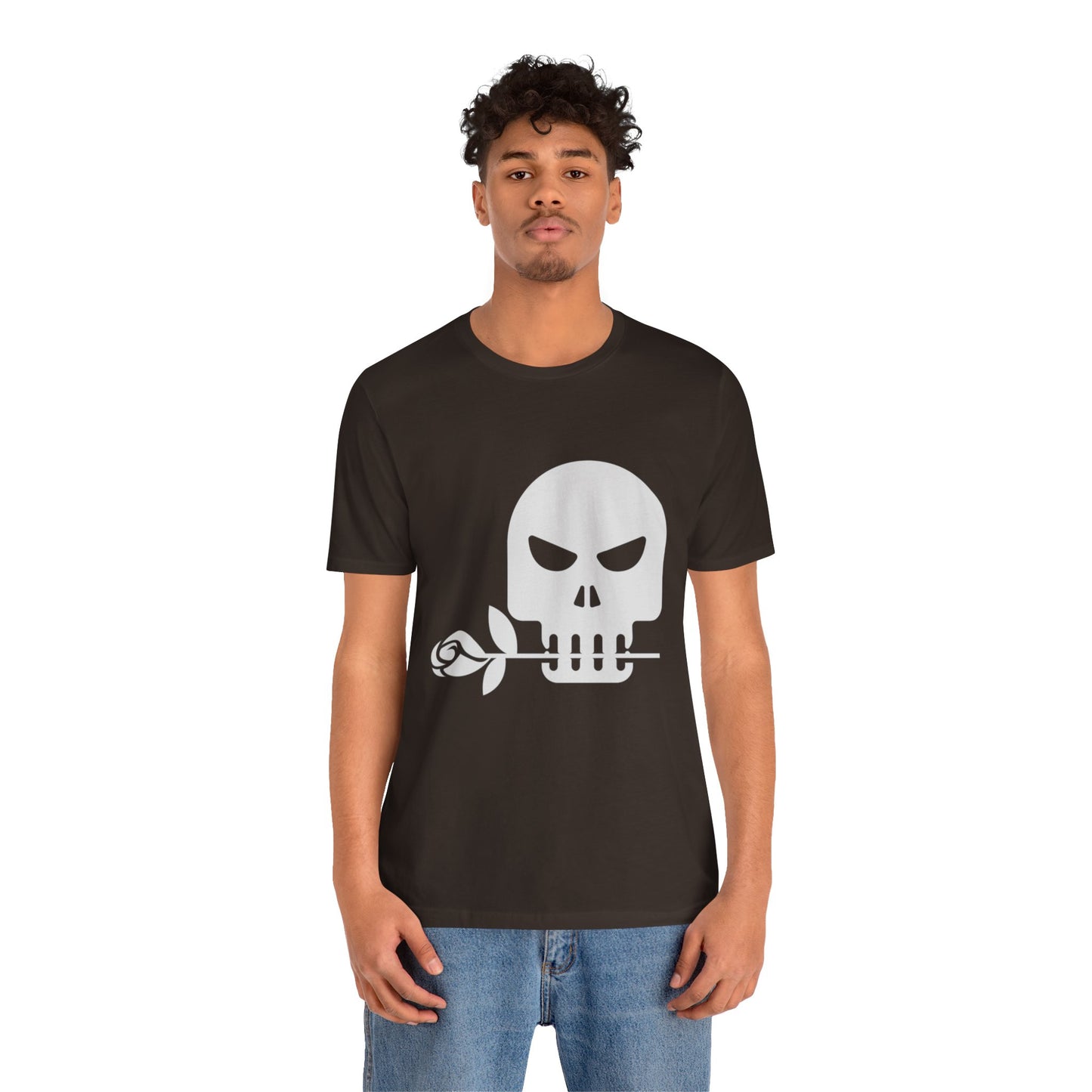 Unisex Cotton Tee Shirt with Skull