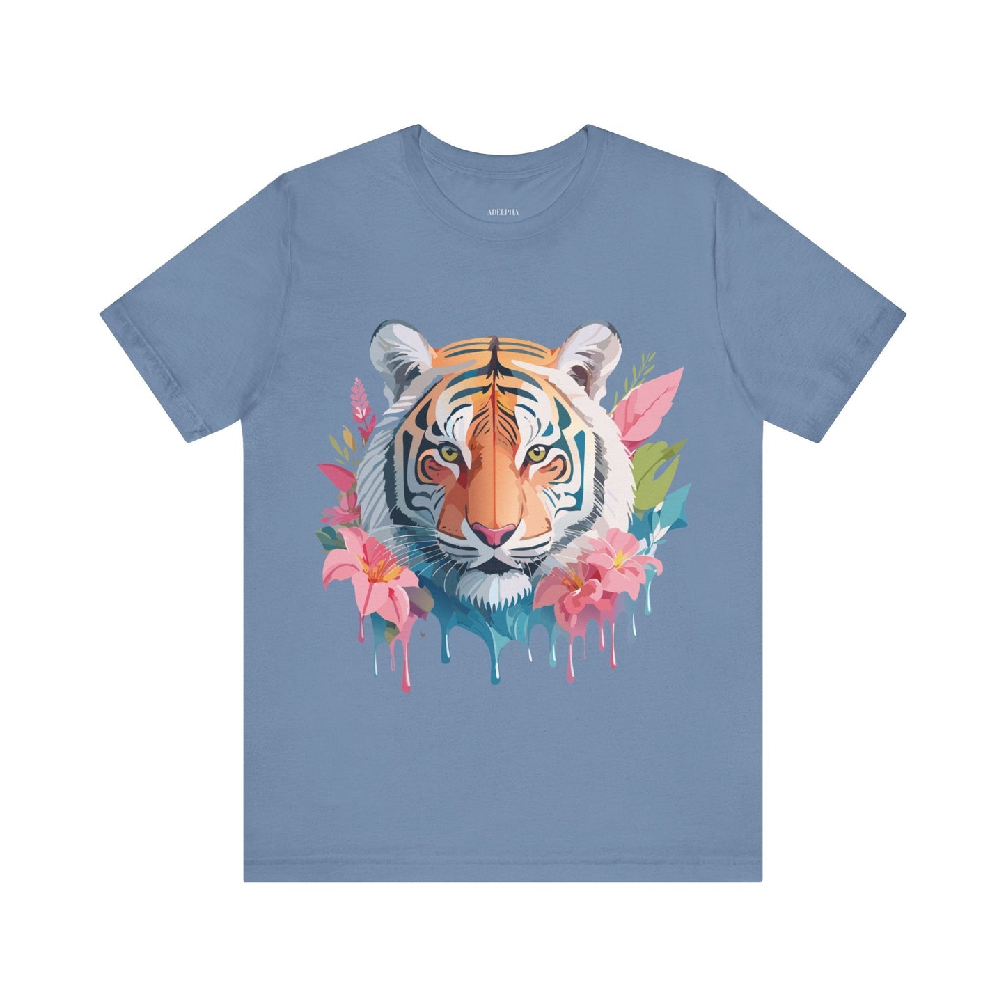 Tiger Graphic Unisex 100 Cotton Vintage Art with Animal Tee 13
