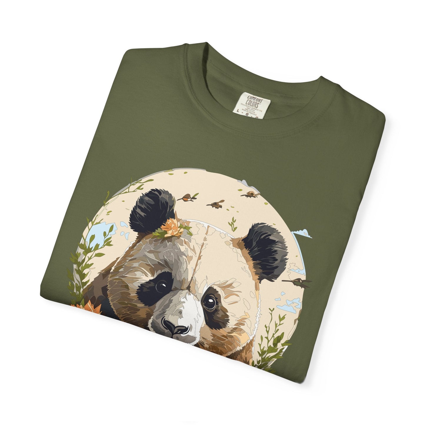 Panda Portrait Graphic T-Shirt Unisex Cotton Floral Animal Art Tee p9