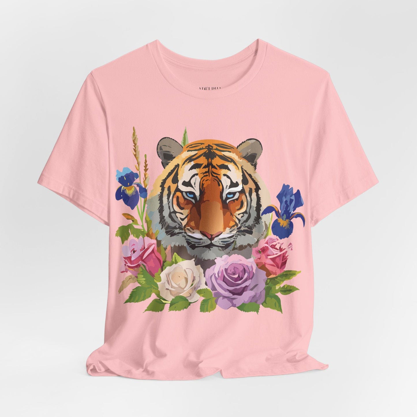 Tiger Graphic Tee Unisex Short Sleeve Tee With Vintage Inspired Artwork By Adelpha