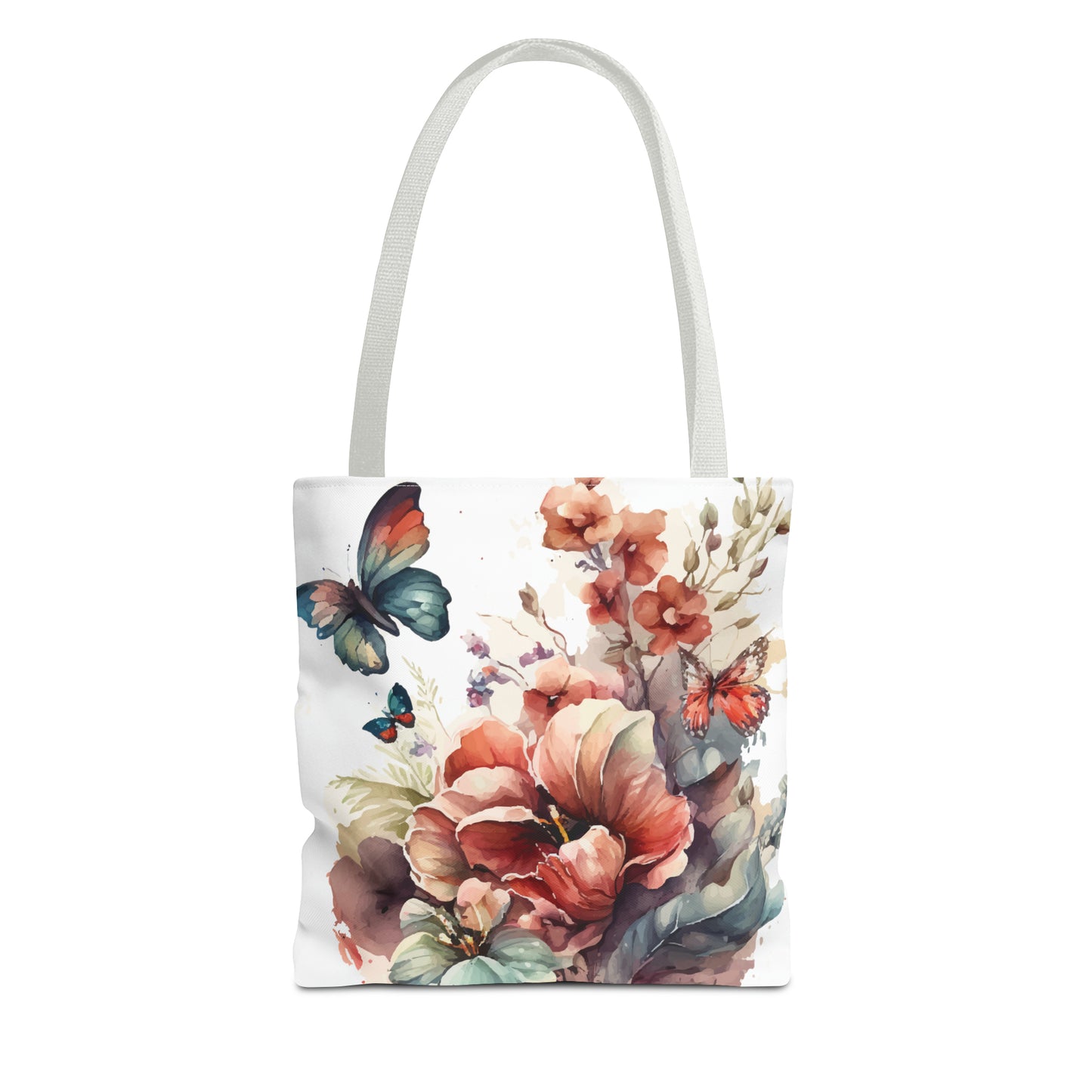 Bolsa de lona con estampado de mariposas 