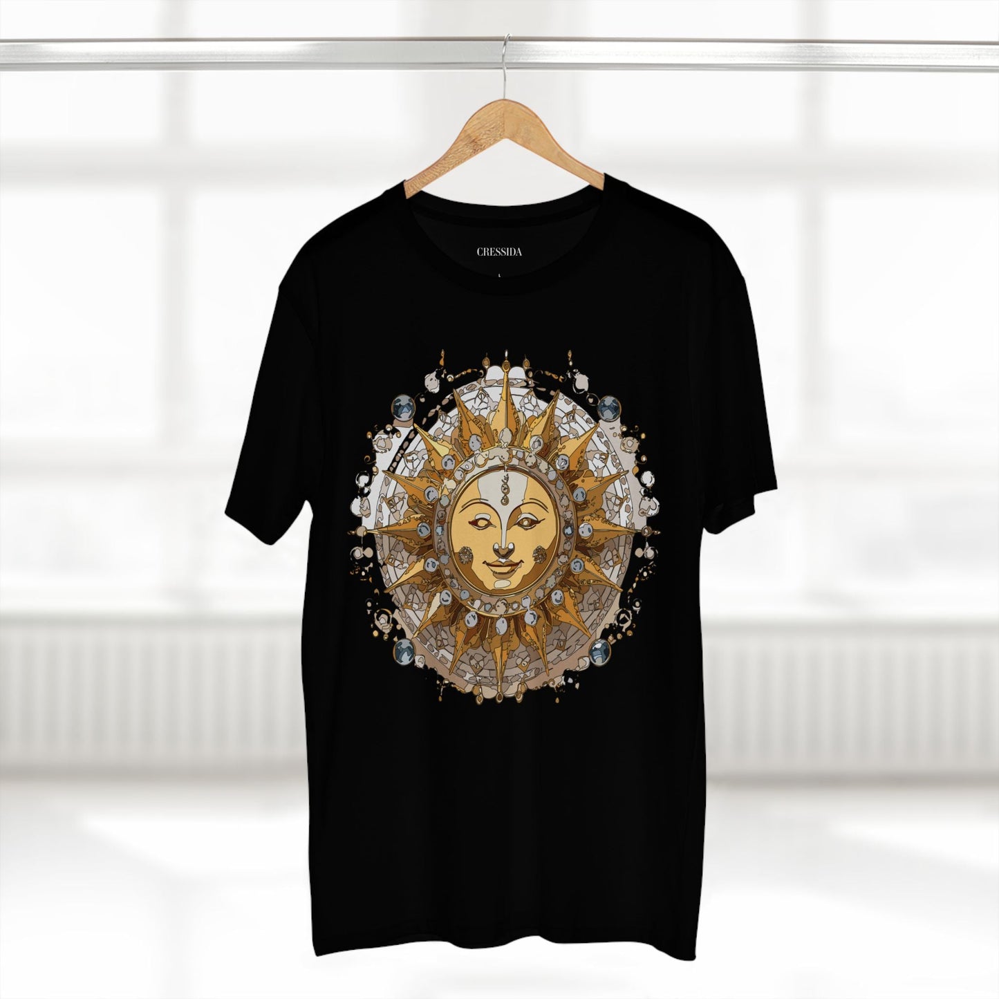 Gold Sun Graphic Unisex 100 Cotton T-Shirt with Golden Art Design 5