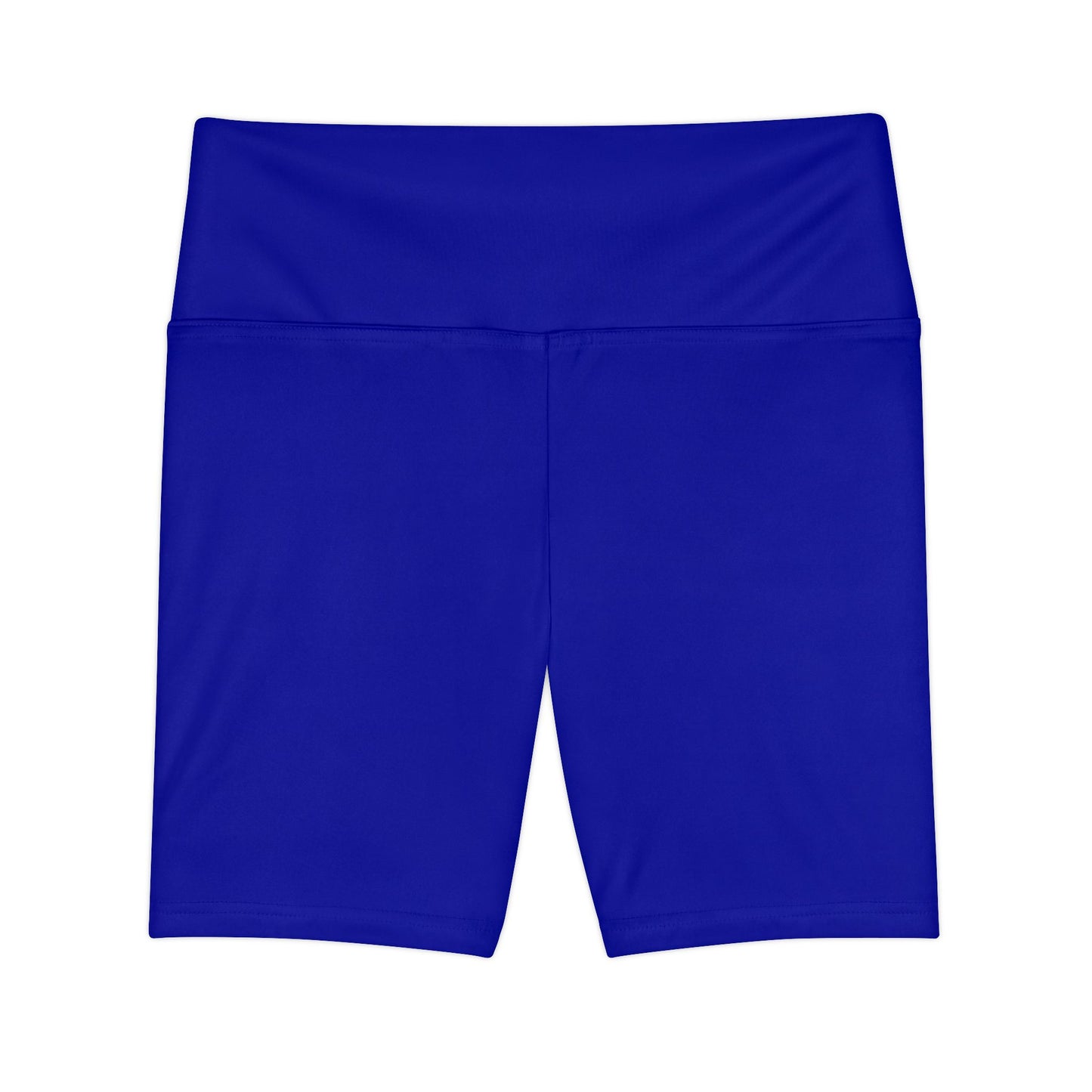 Navy Electric Women's Workout Shorts — Solid High-Waist Biker Shorts for Exercise & Everyday Wear