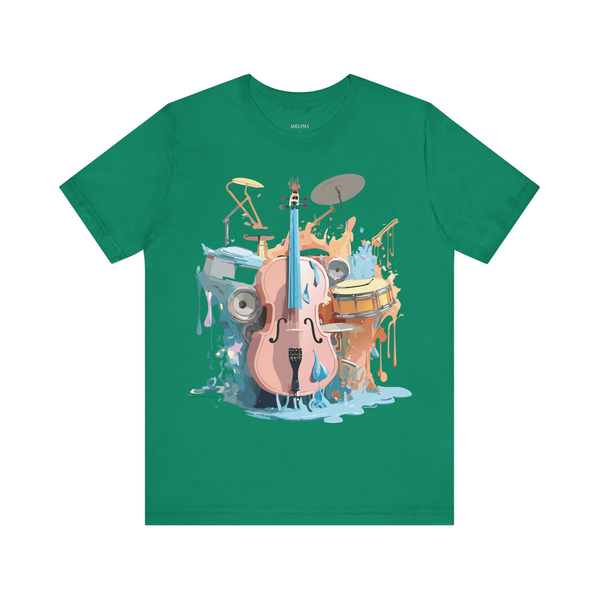 Music Graphic Unisex Cotton Bella+Canvas Tee with Art Design n175