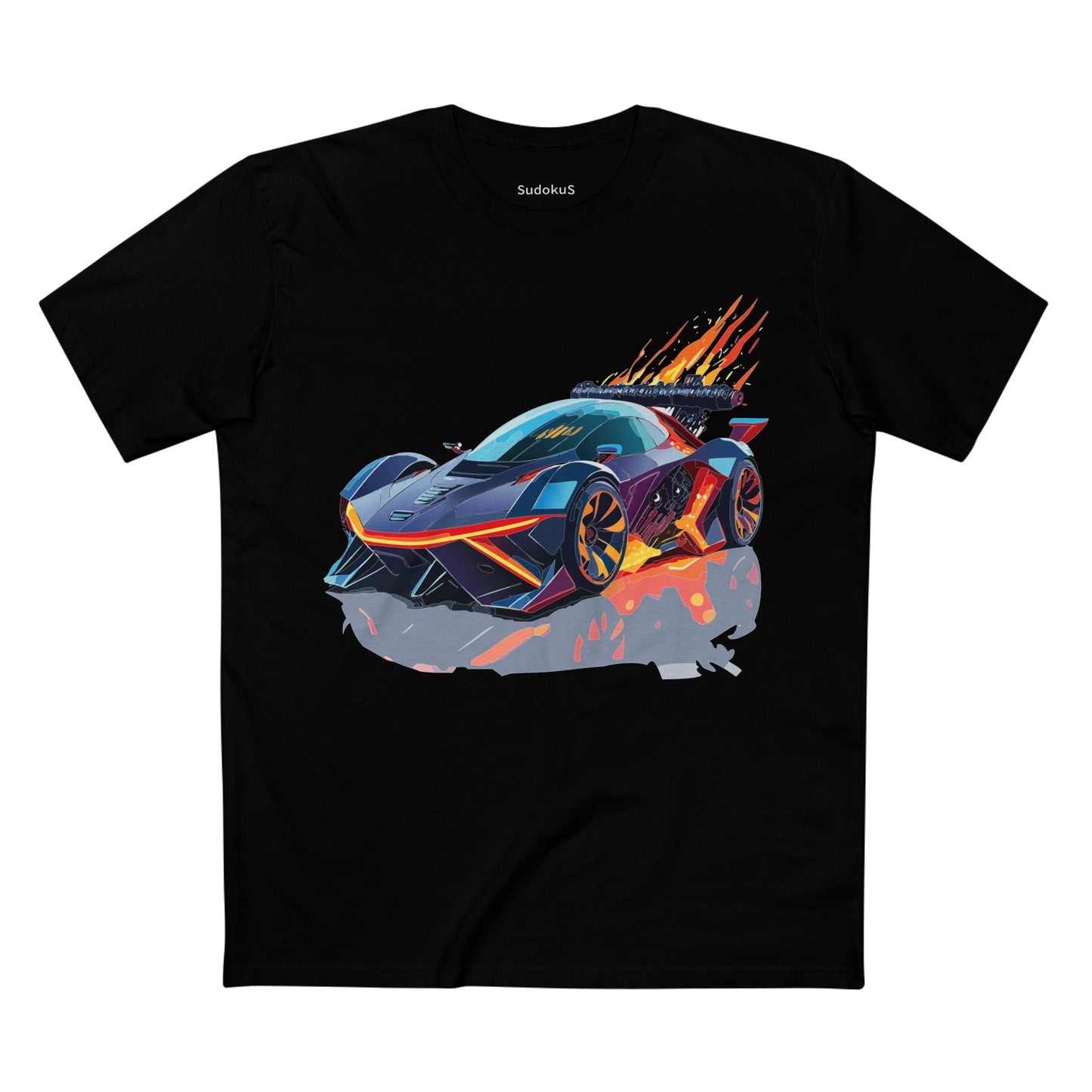 Car Graphic Unisex 100 Cotton Staple Tee 19