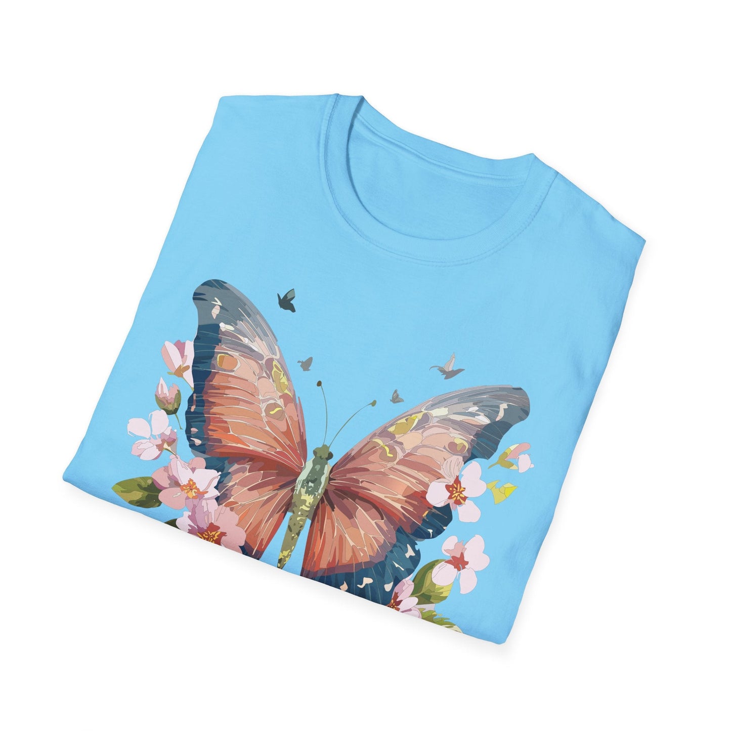 Unisex Monarch Butterfly T Shirt Softstyle 64000 Gildan Ring Spun Cotton Tee Lightweight Comfort